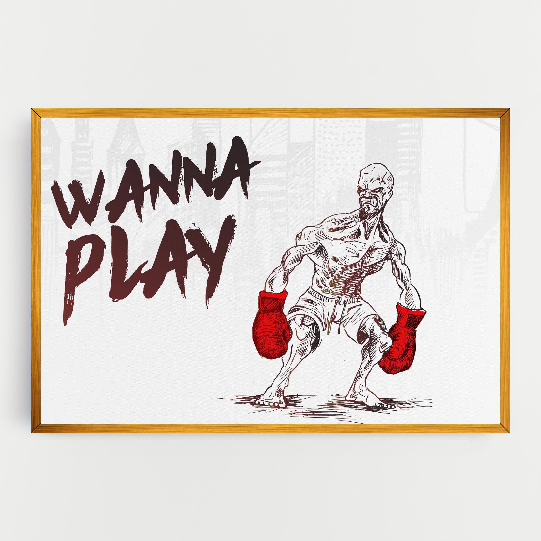 Картина на платно Wanna Play Box mockup 0