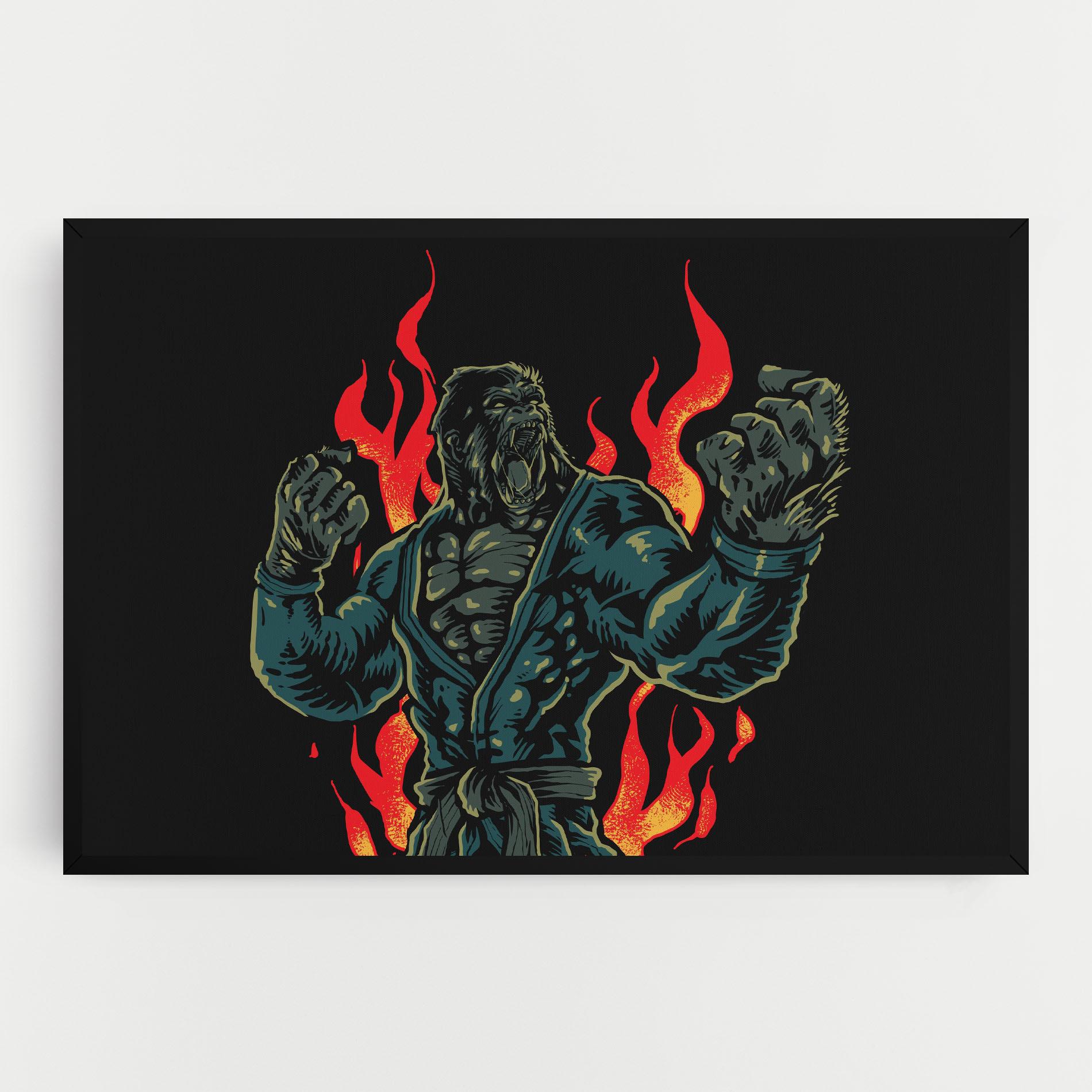 Картина на платно Gorilla Box Fighter mockup 0