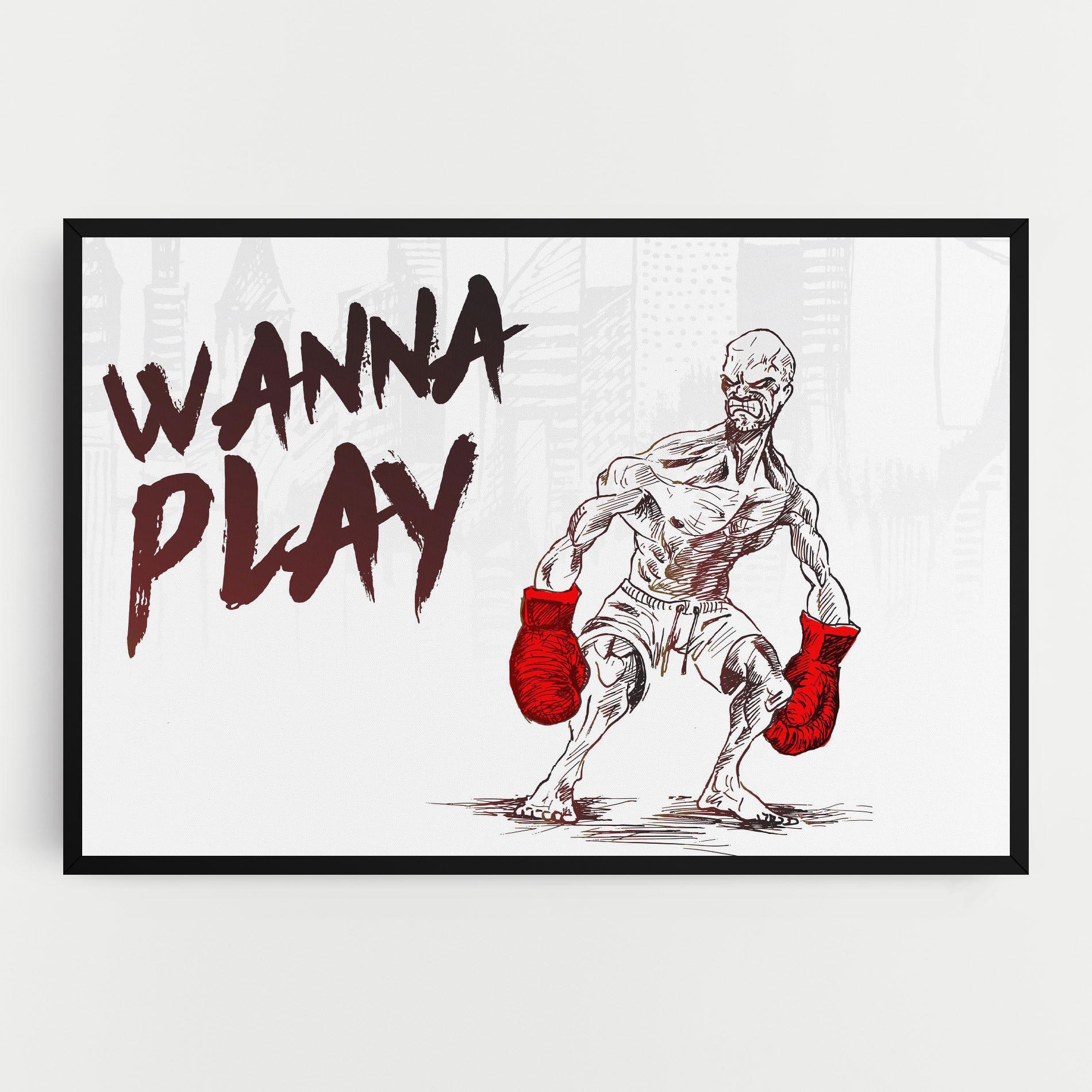 Картина на платно Wanna Play Box mockup 0