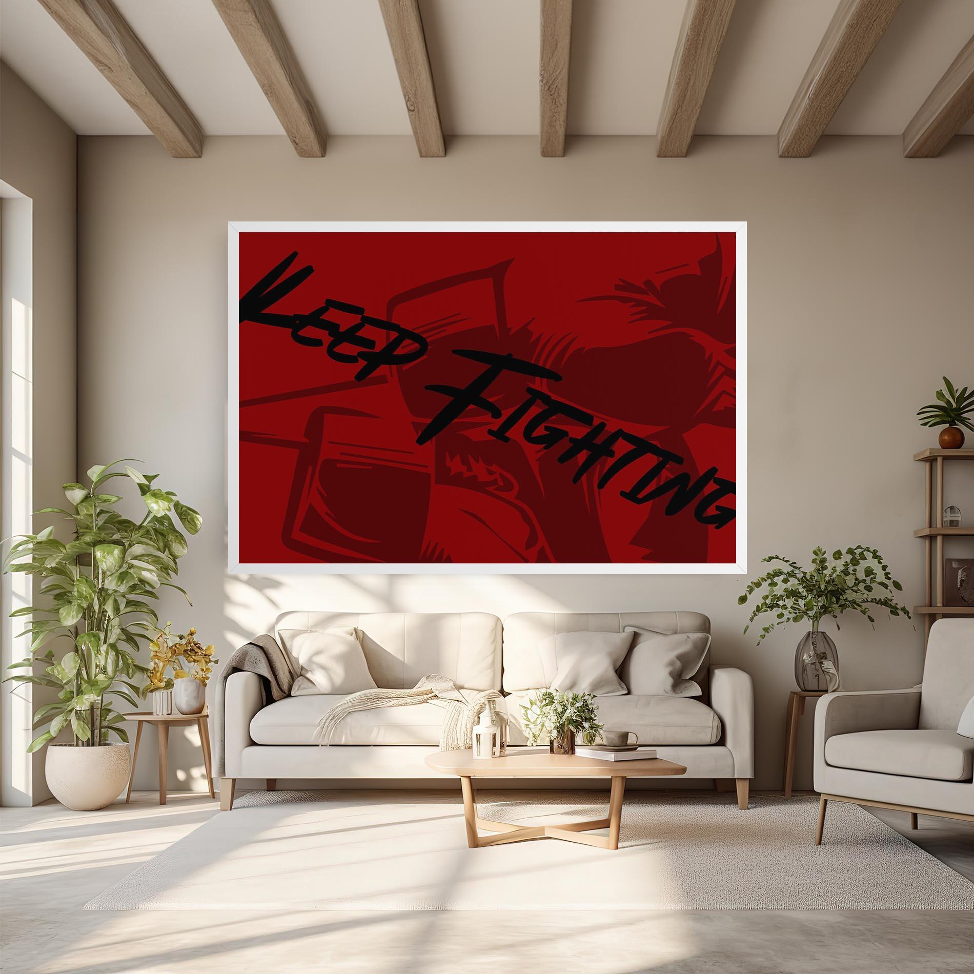 Картина на платно Keep Fighting mockup 6