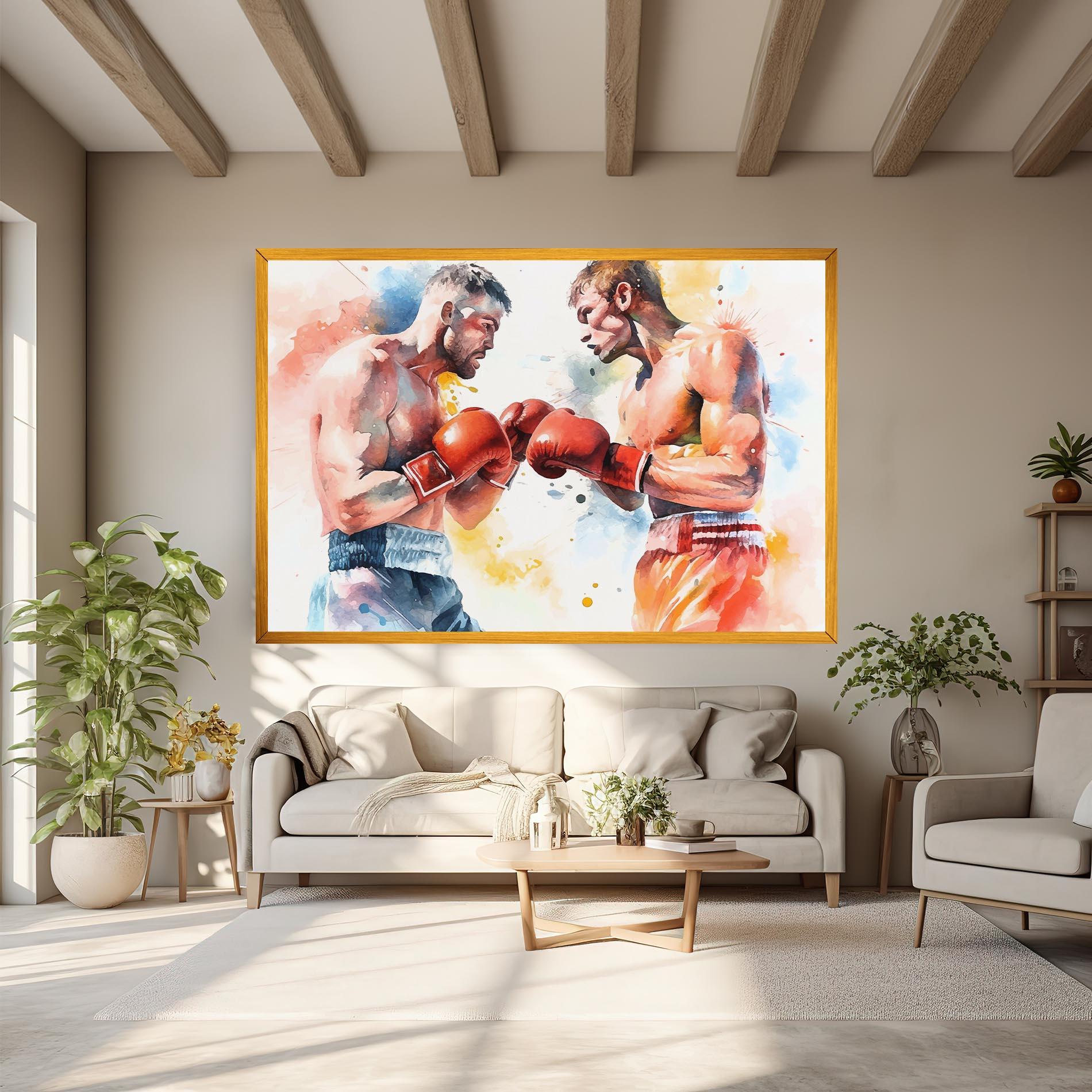 Картина на платно Boxing Match Art mockup 6