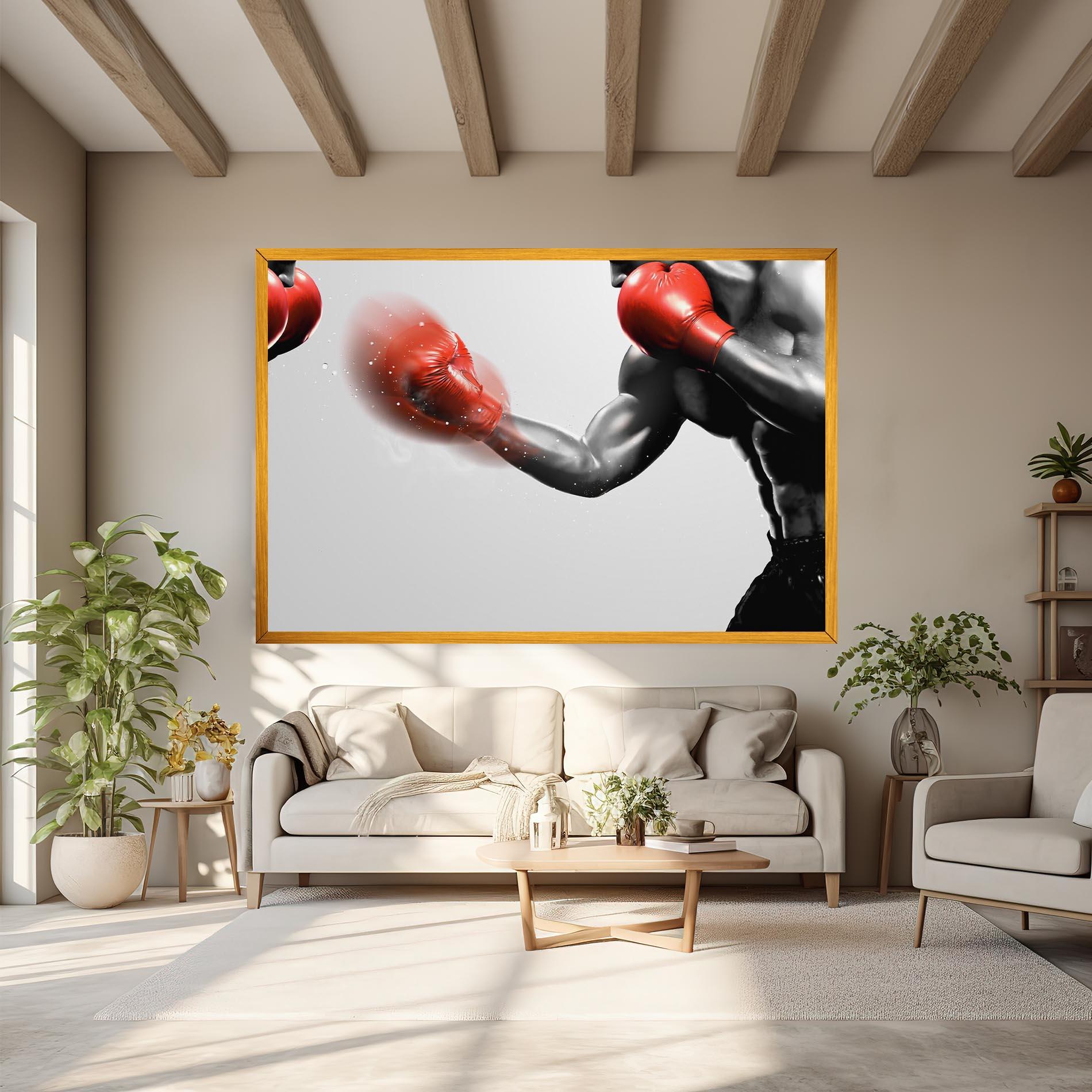 Картина на платно Red Smoke Box mockup 6