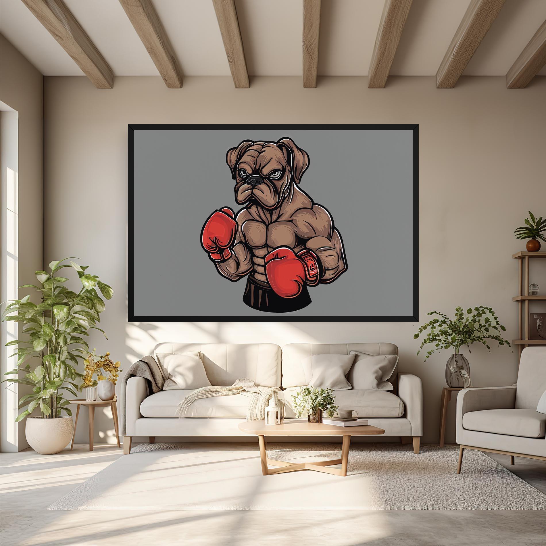 Картина на платно Boxer Dog mockup 6
