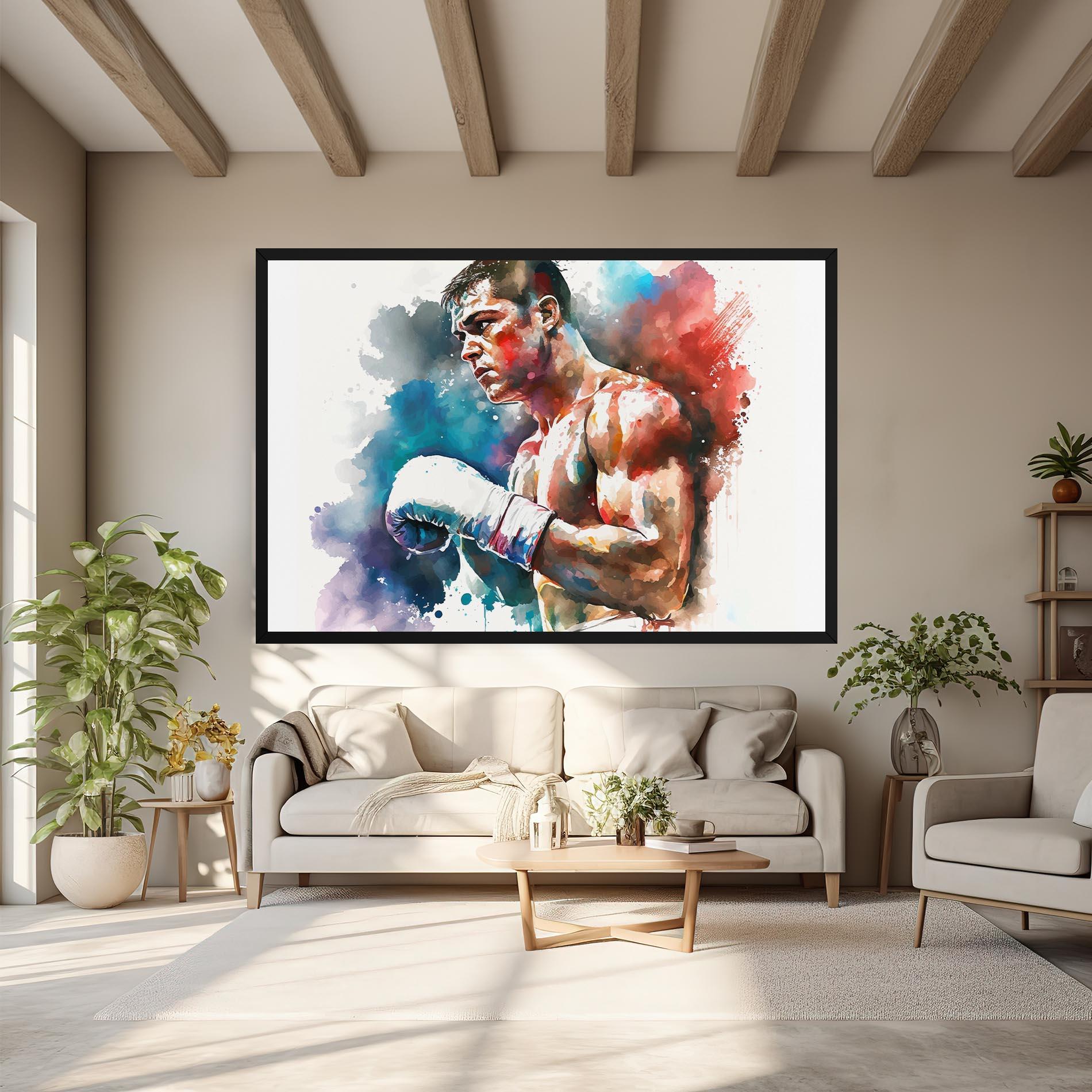 Картина на платно Boxing Red Blue mockup 6