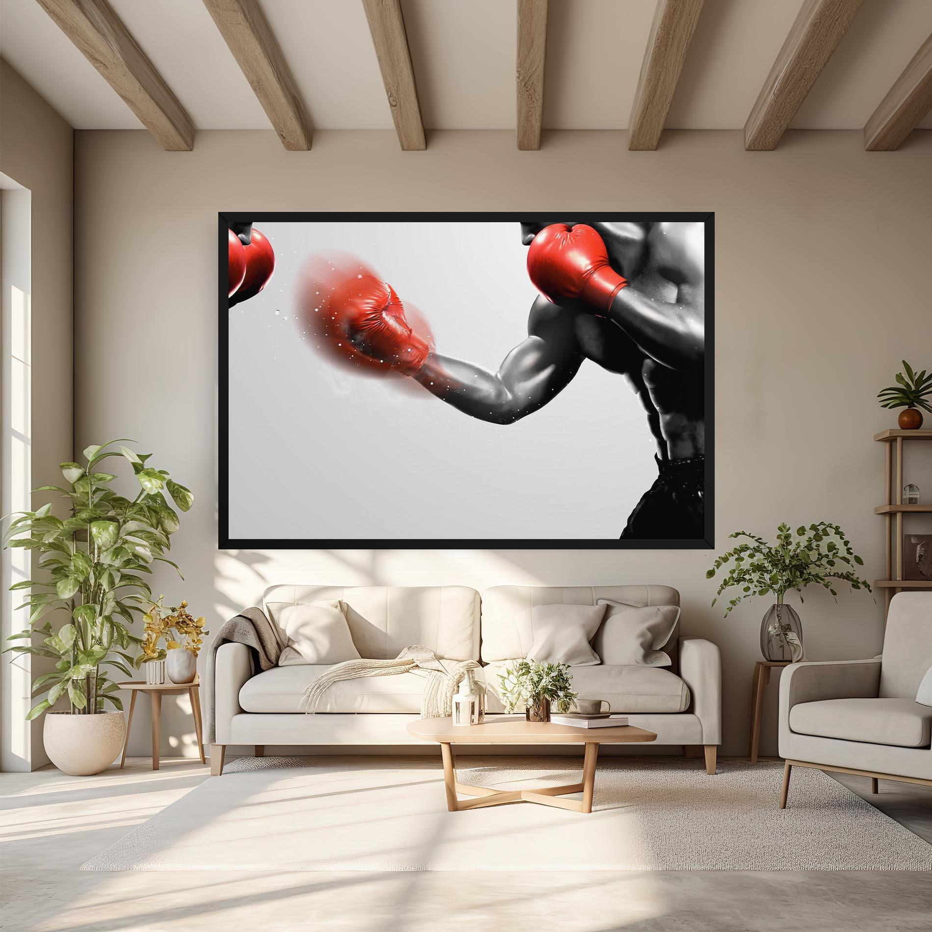 Картина на платно Red Smoke Box mockup 6