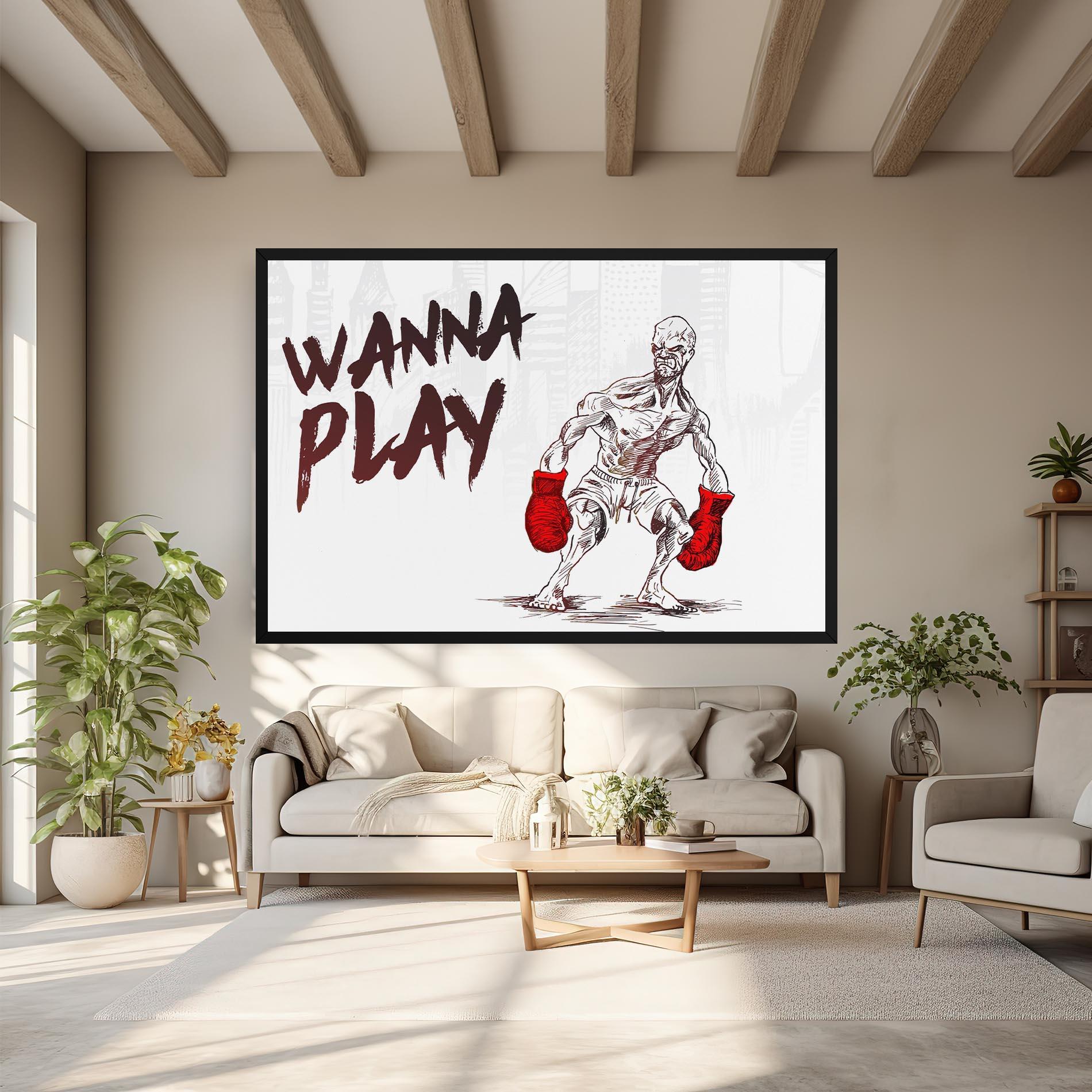 Картина на платно Wanna Play Box mockup 6