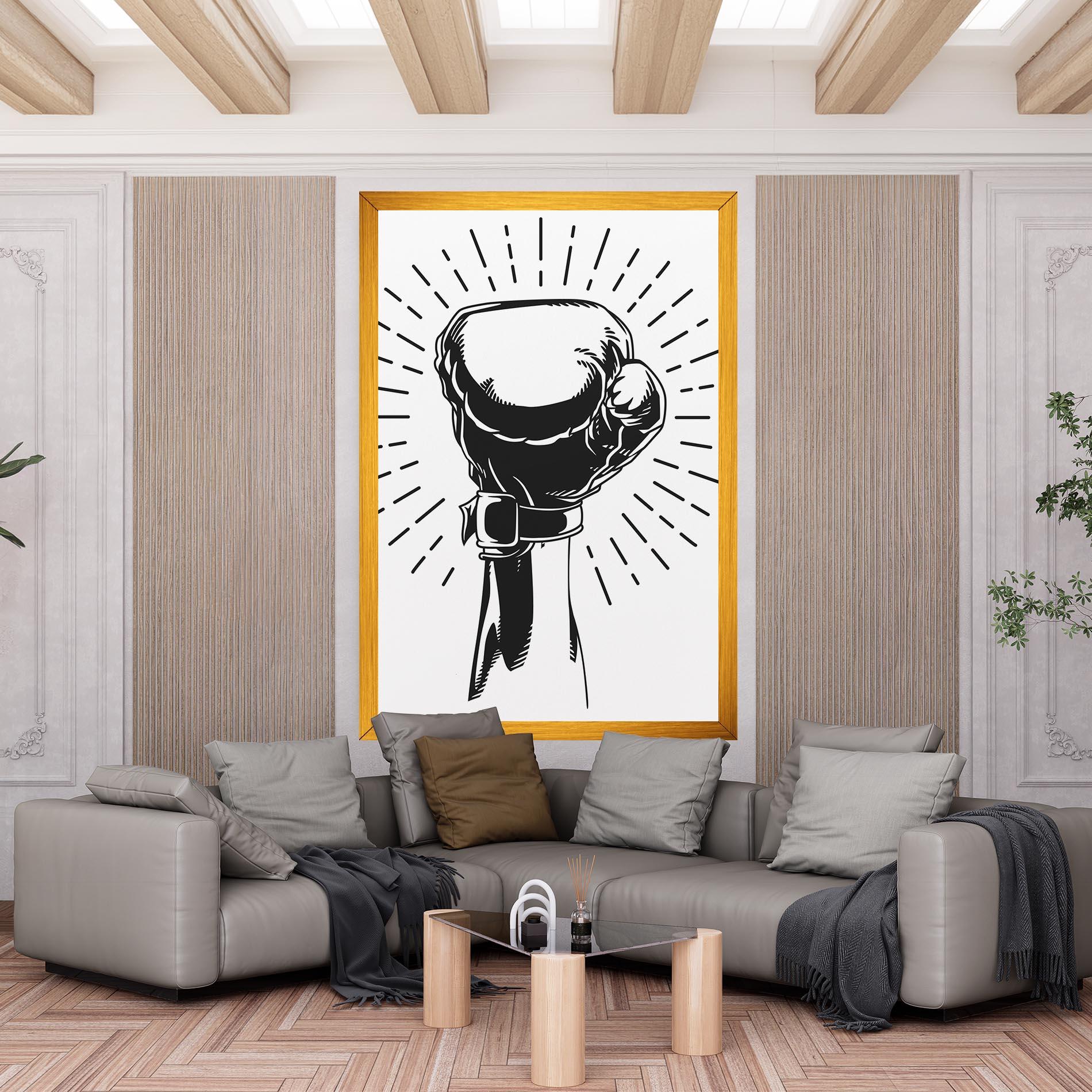 Картина на платно White Hand Boxing mockup 6