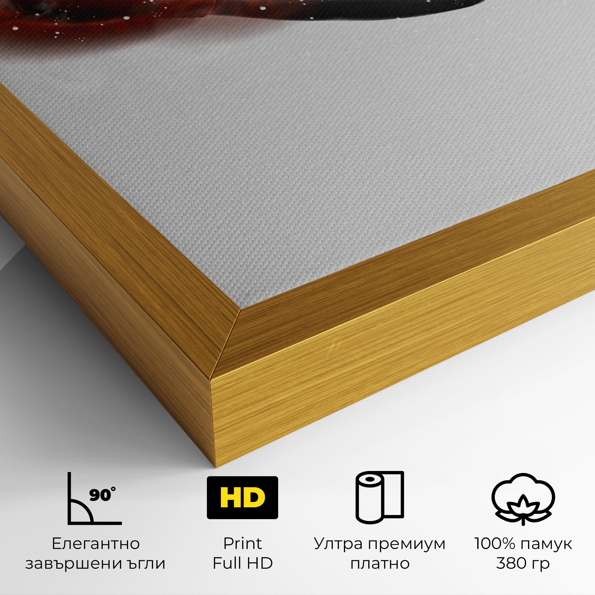 Картина на платно Red Smoke Box mockup 4