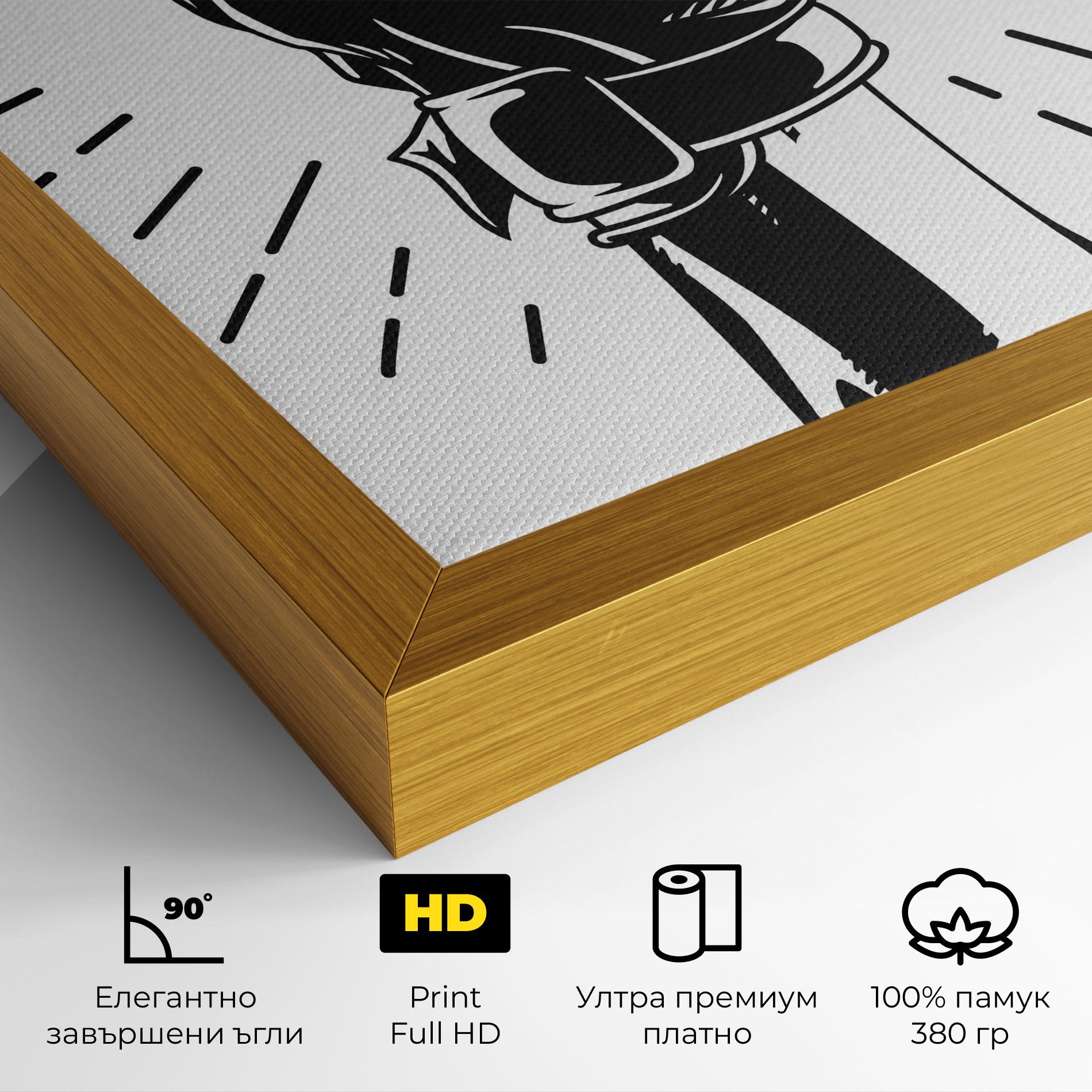 Картина на платно White Hand Boxing mockup 4