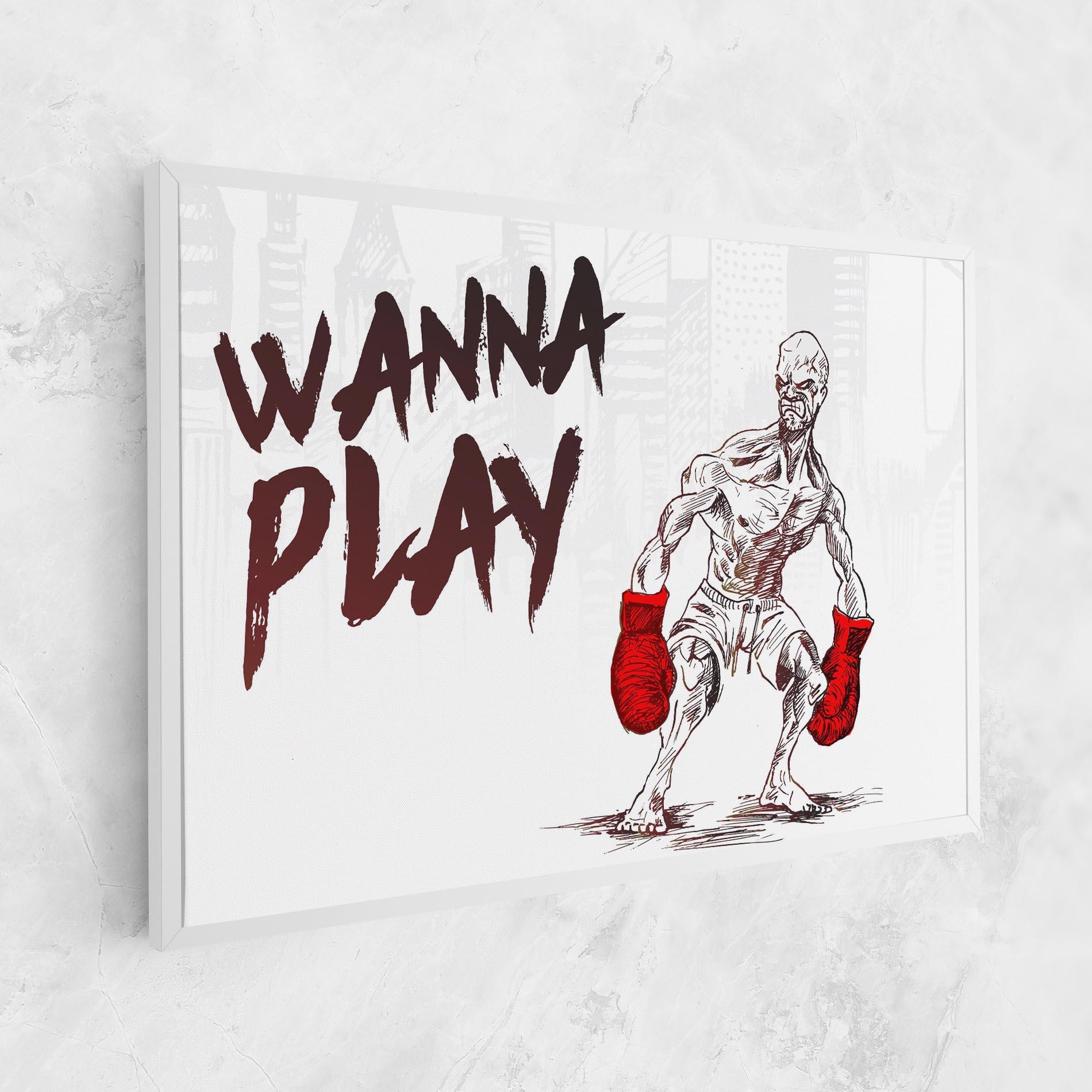 Картина на платно Wanna Play Box mockup 1