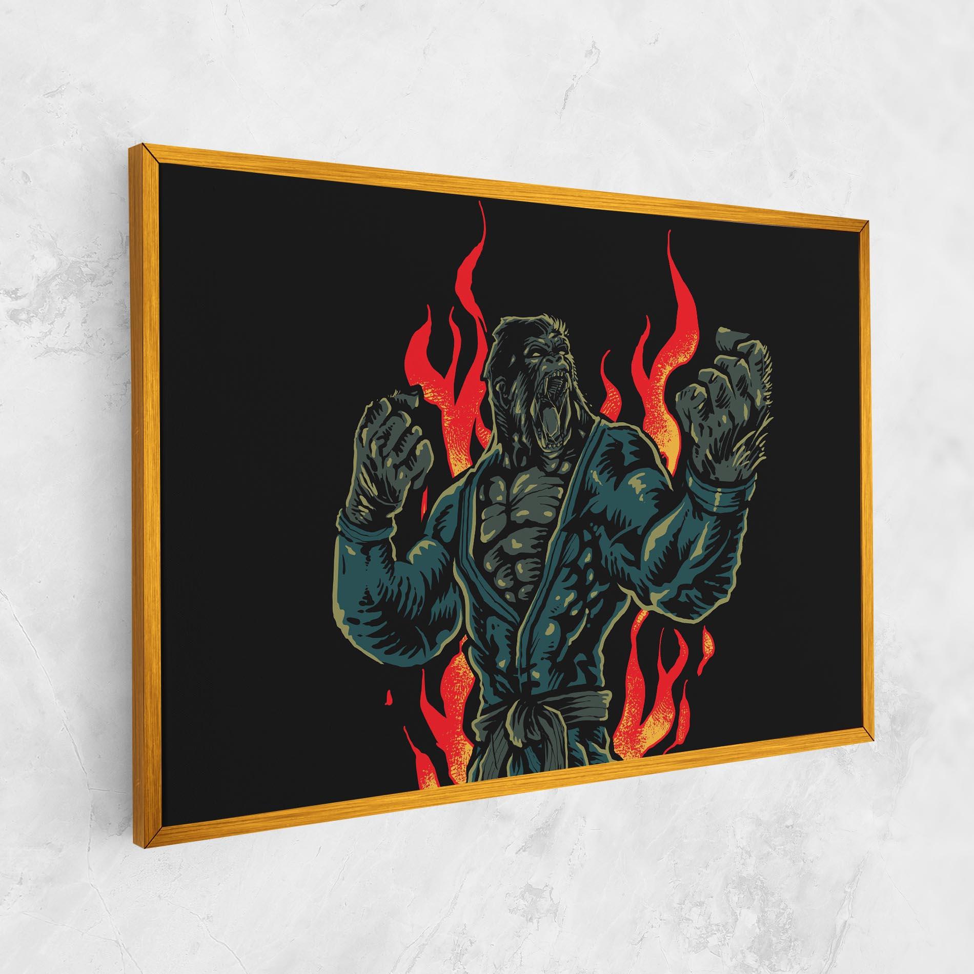 Картина на платно Gorilla Box Fighter mockup 1
