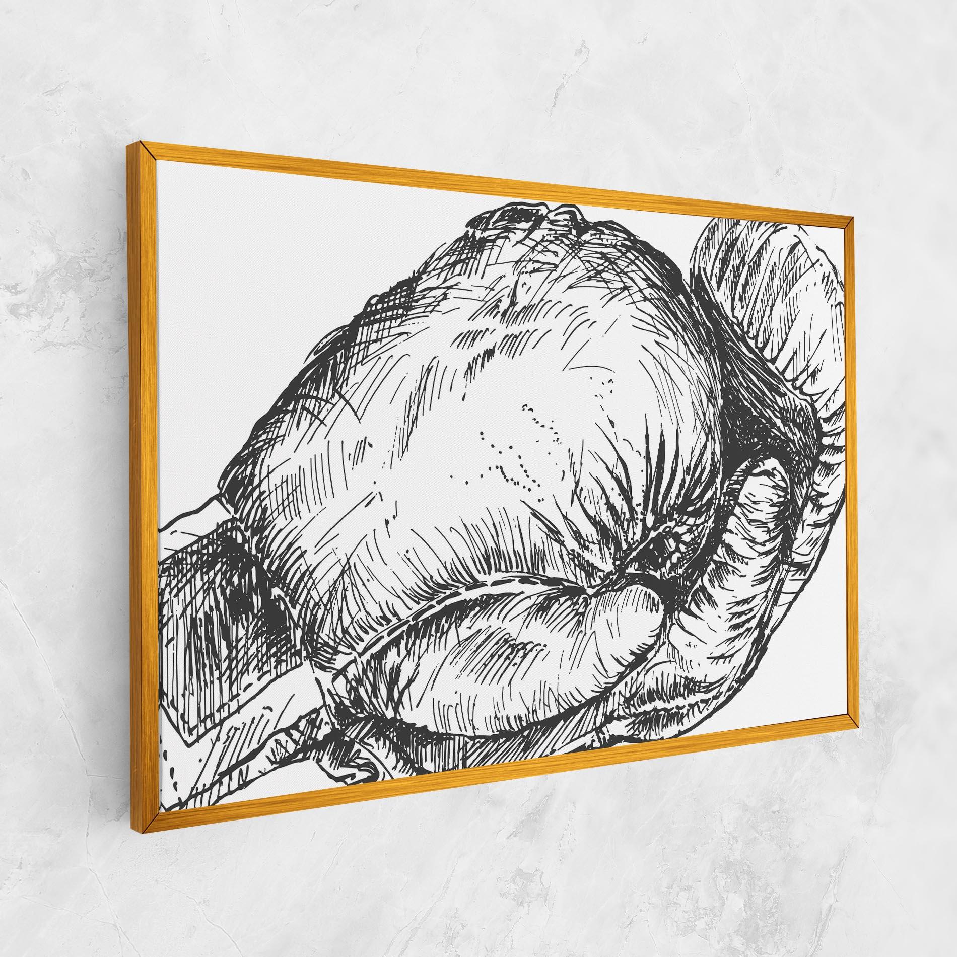 Картина на платно Grey Line Glove mockup 1