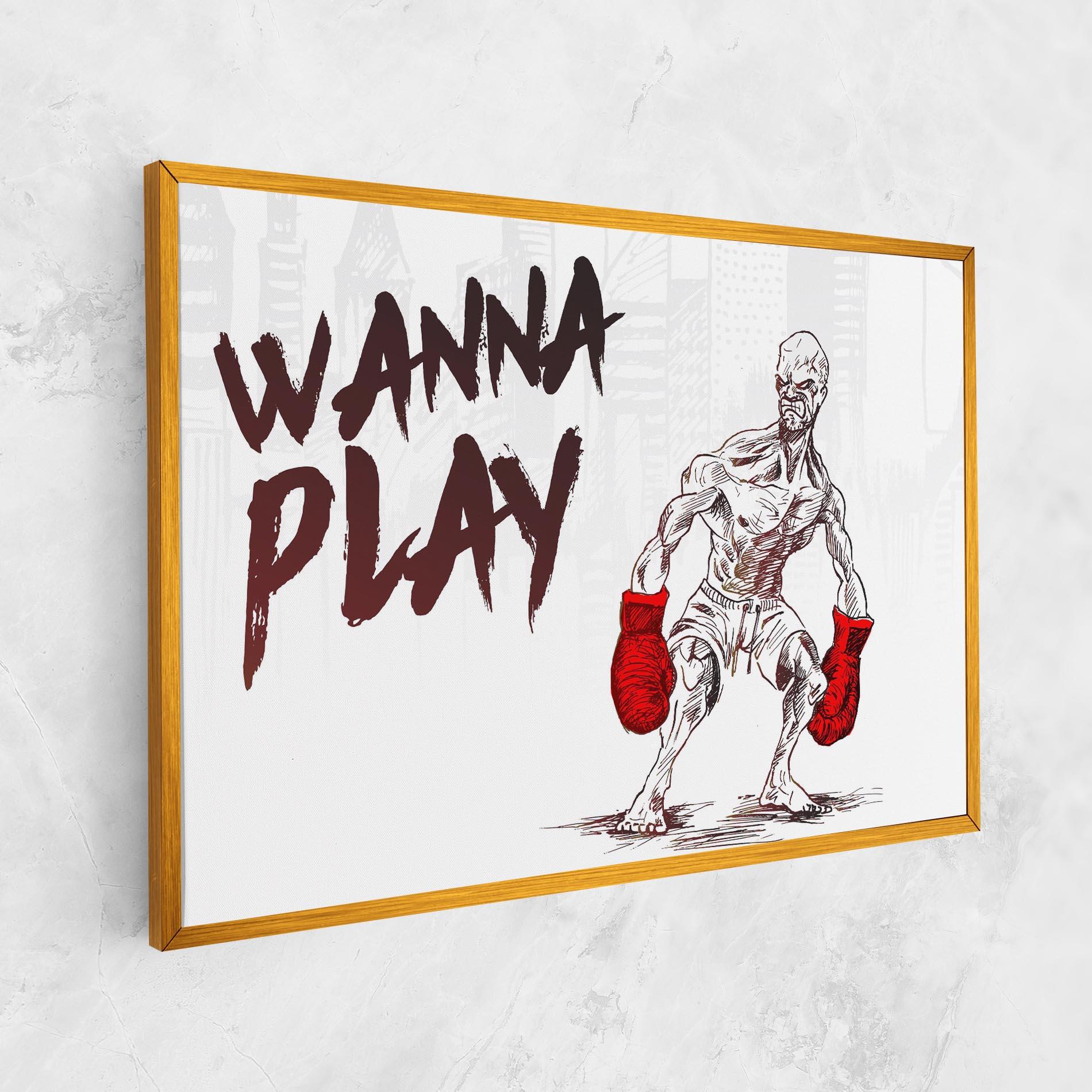 Картина на платно Wanna Play Box mockup 1