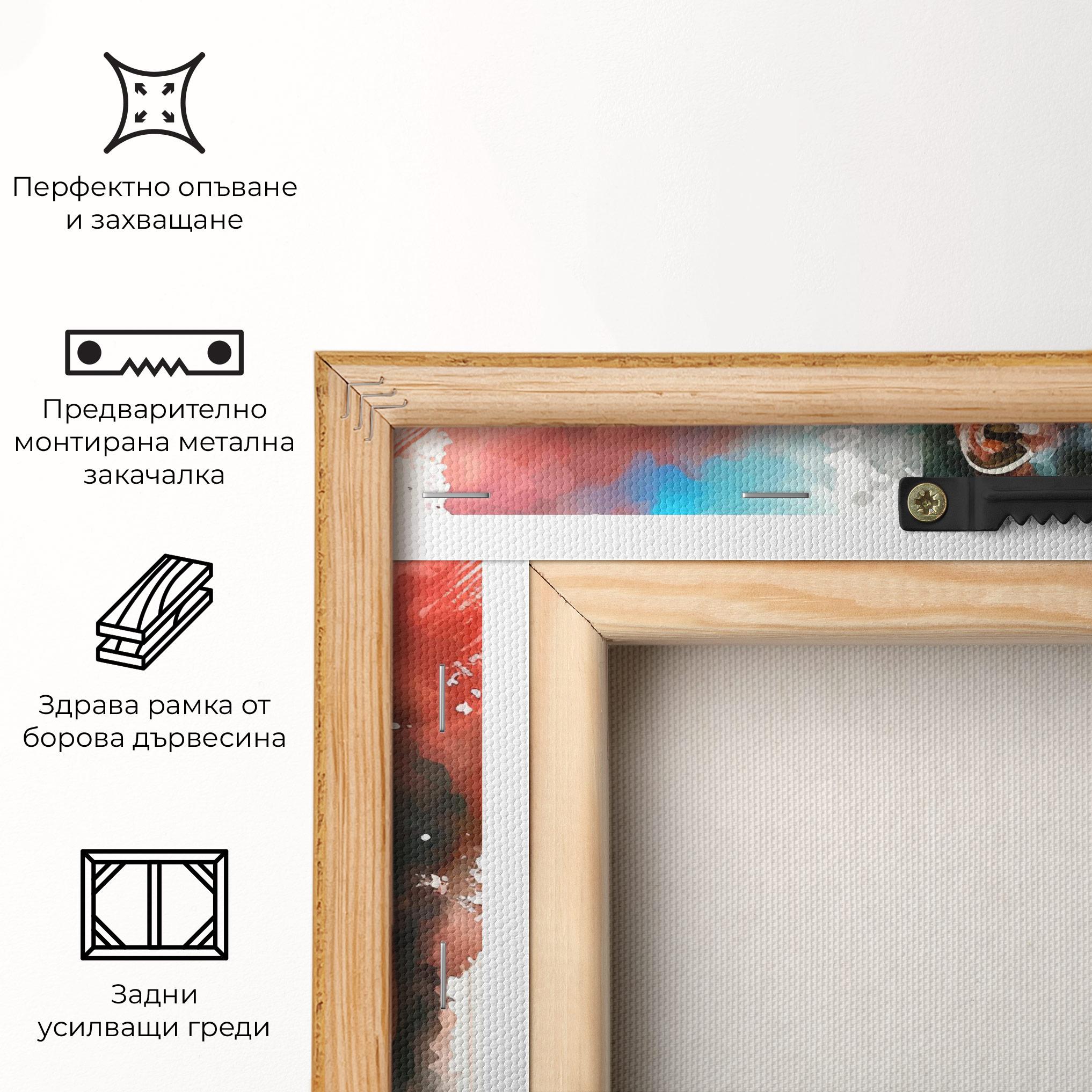 Картина на платно Boxing Red Blue mockup 5