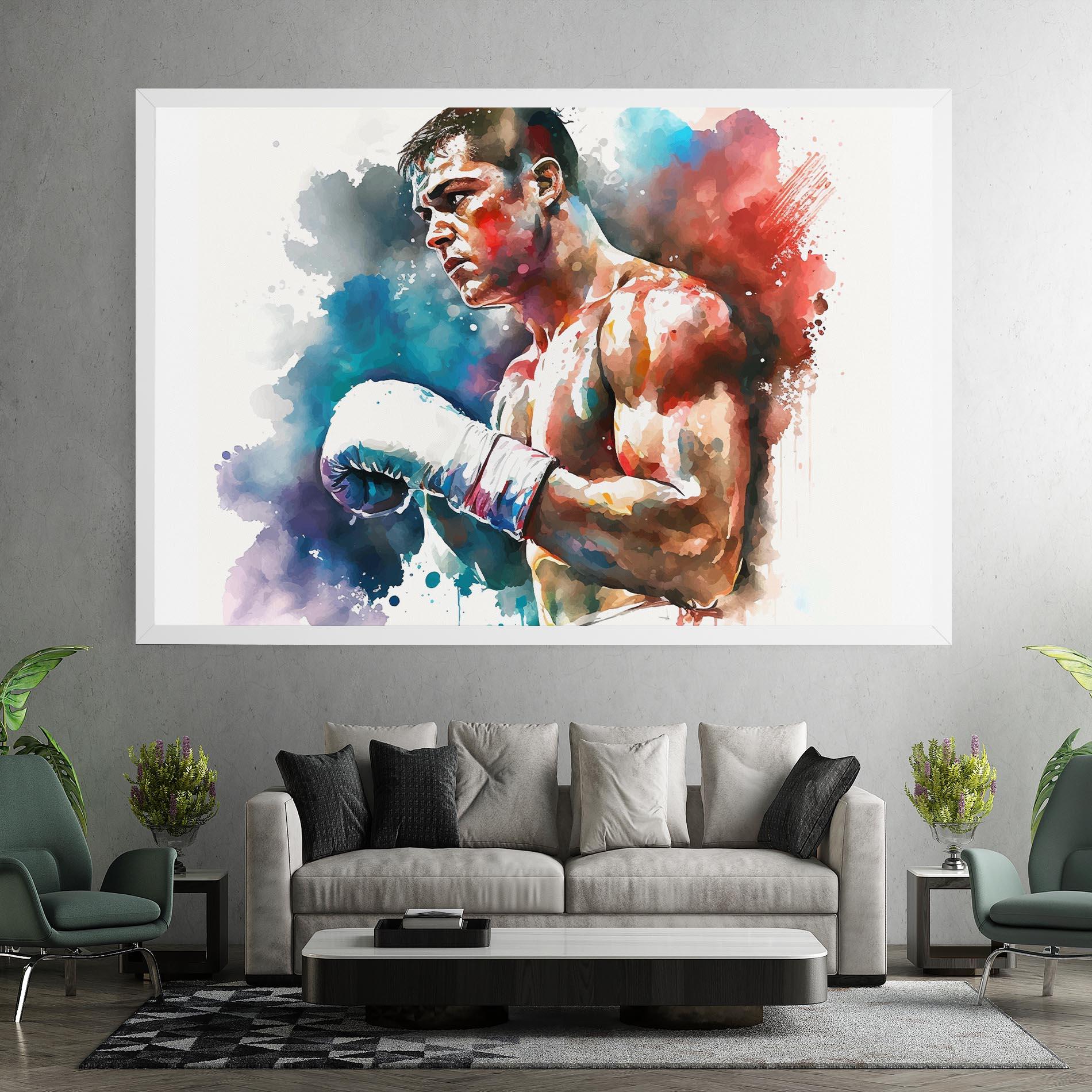 Картина на платно Boxing Red Blue mockup 7
