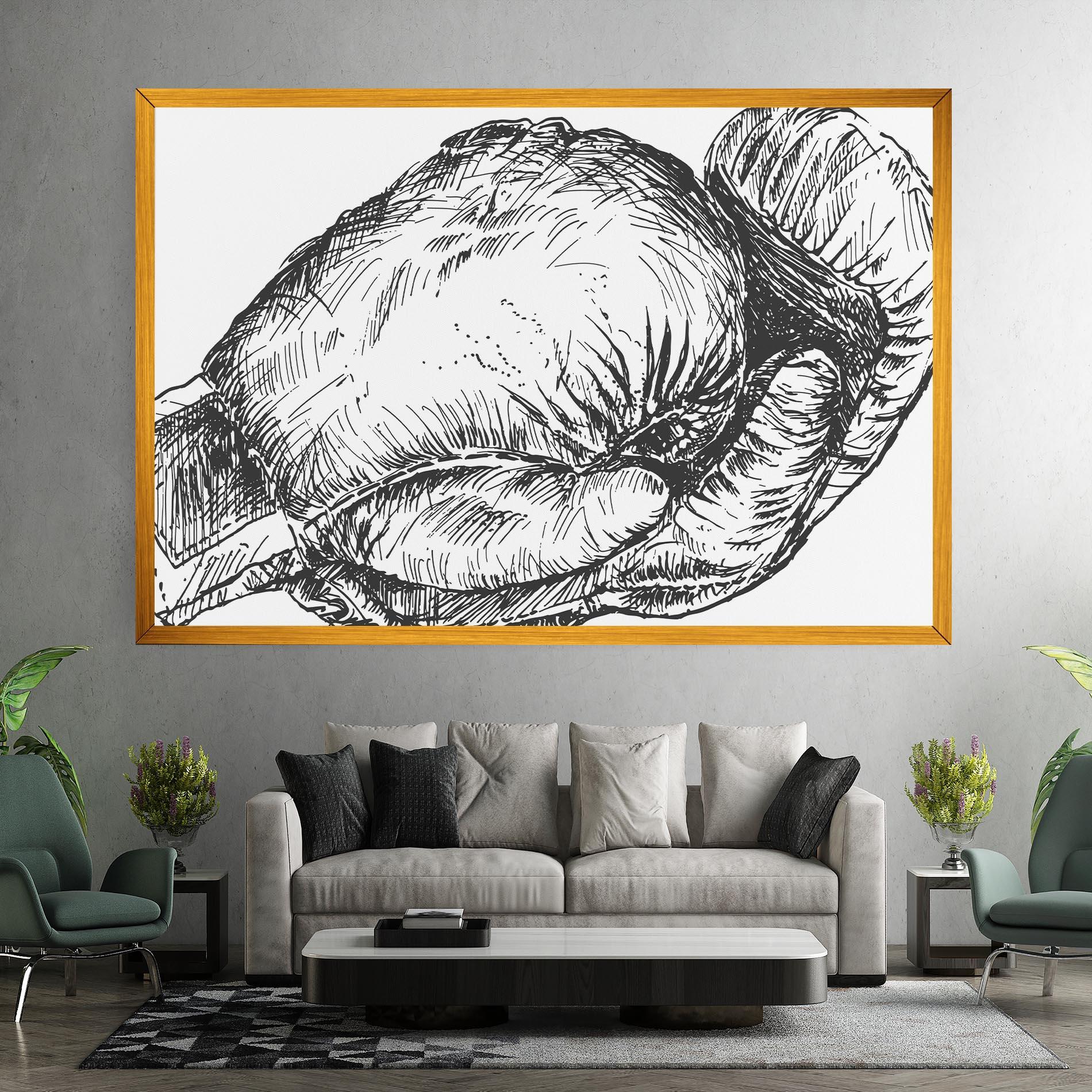 Картина на платно Grey Line Glove mockup 7