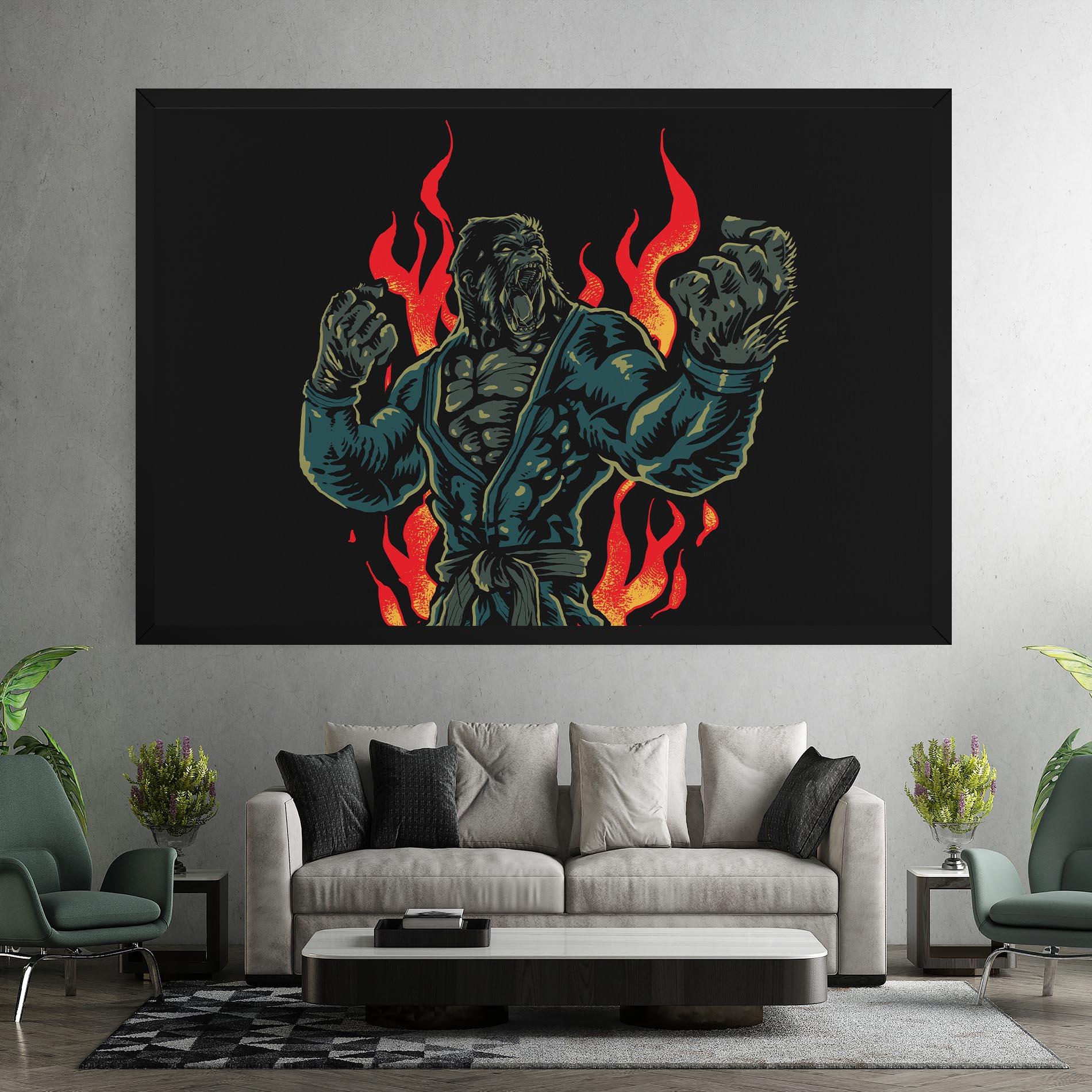 Картина на платно Gorilla Box Fighter mockup 7