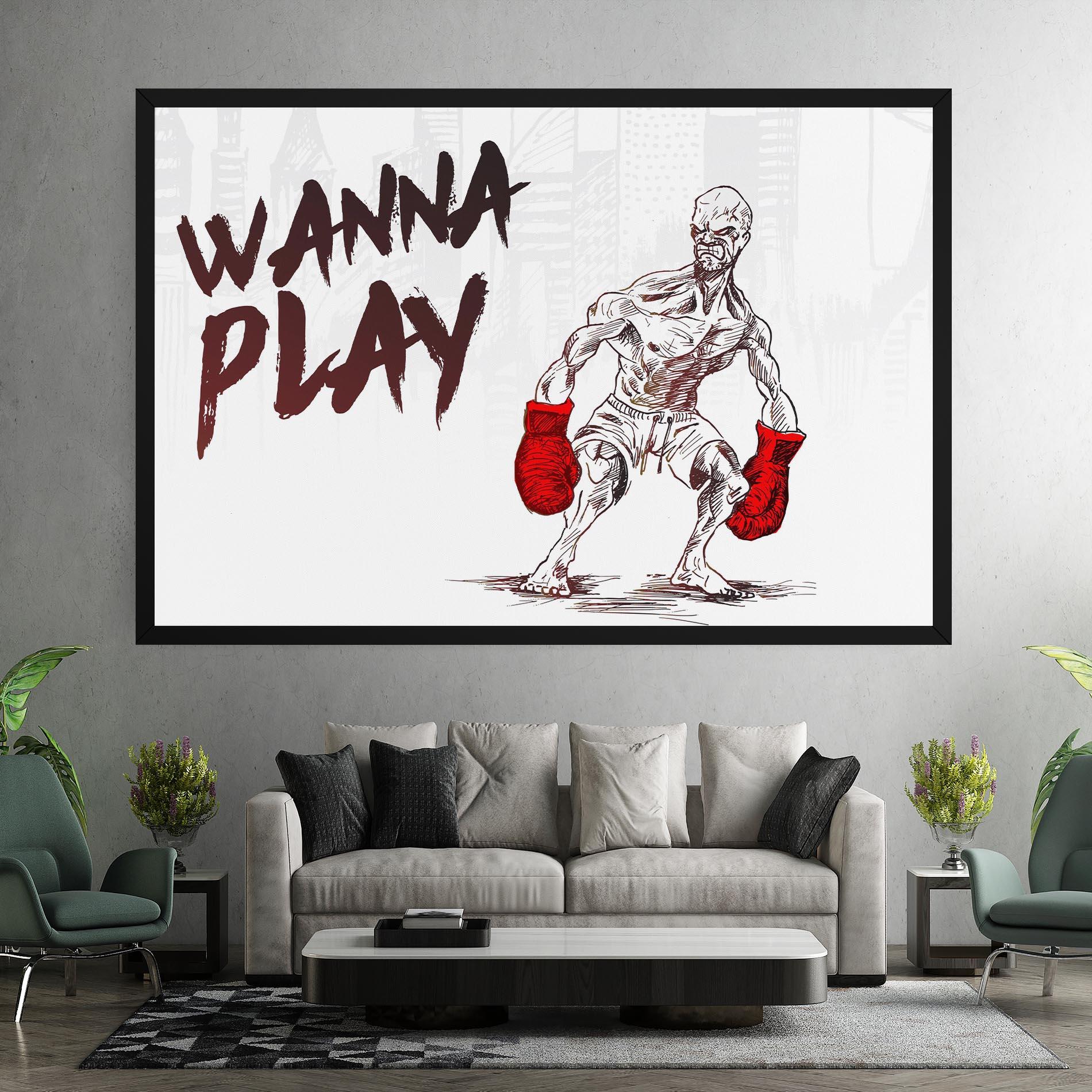 Картина на платно Wanna Play Box mockup 7