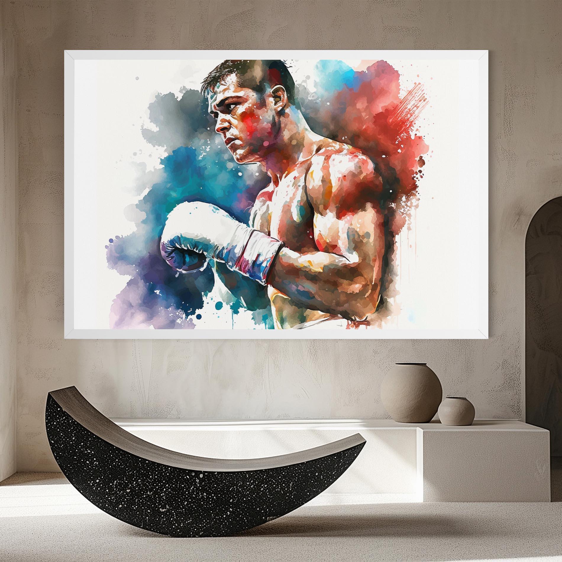 Картина на платно Boxing Red Blue mockup 8
