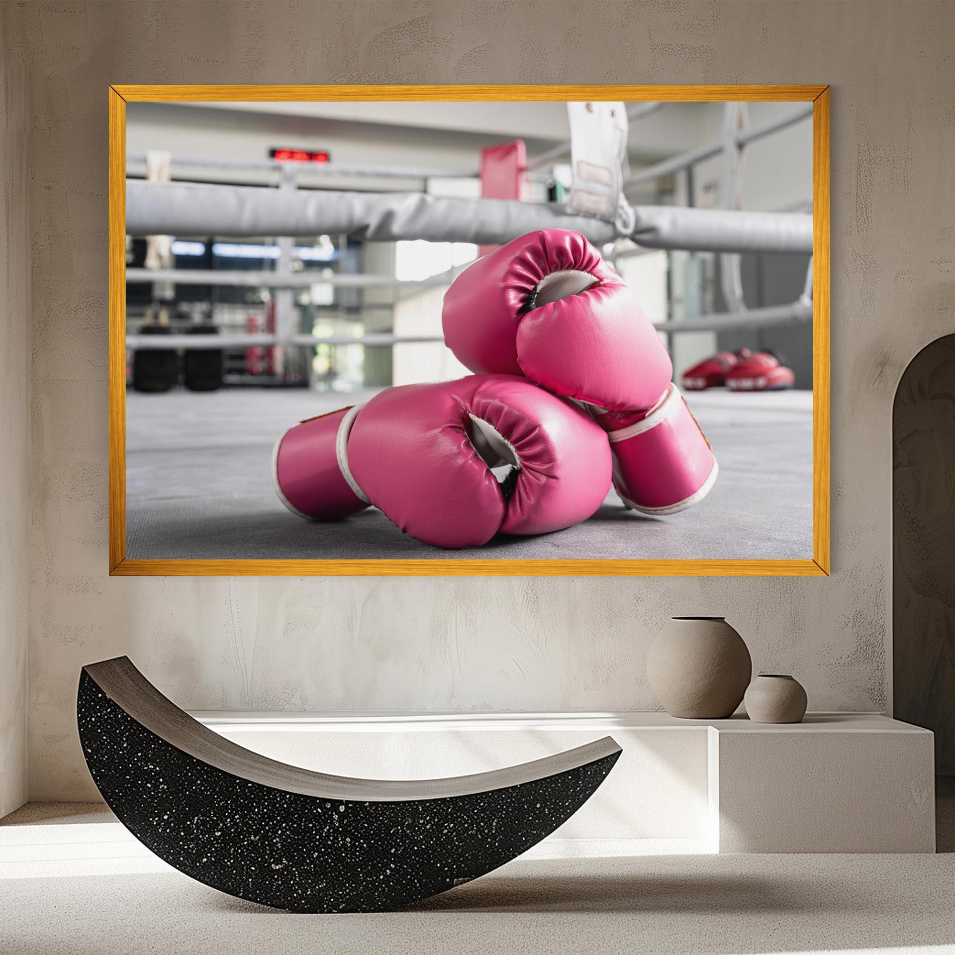 Картина на платно Pink Boxing Gloves mockup 8
