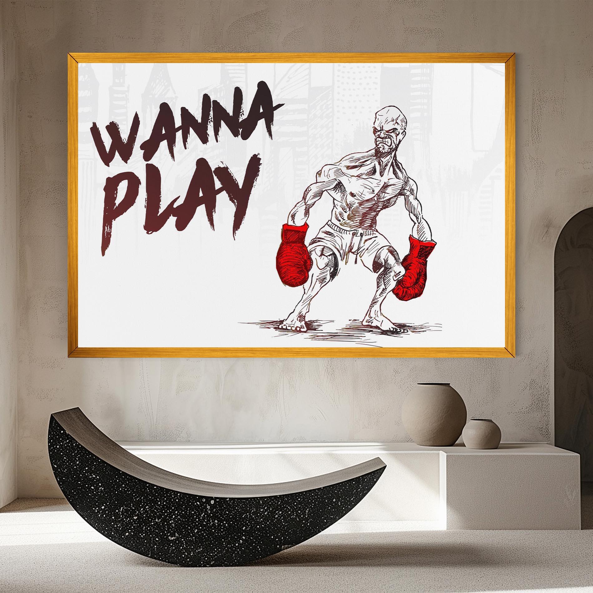 Картина на платно Wanna Play Box mockup 8