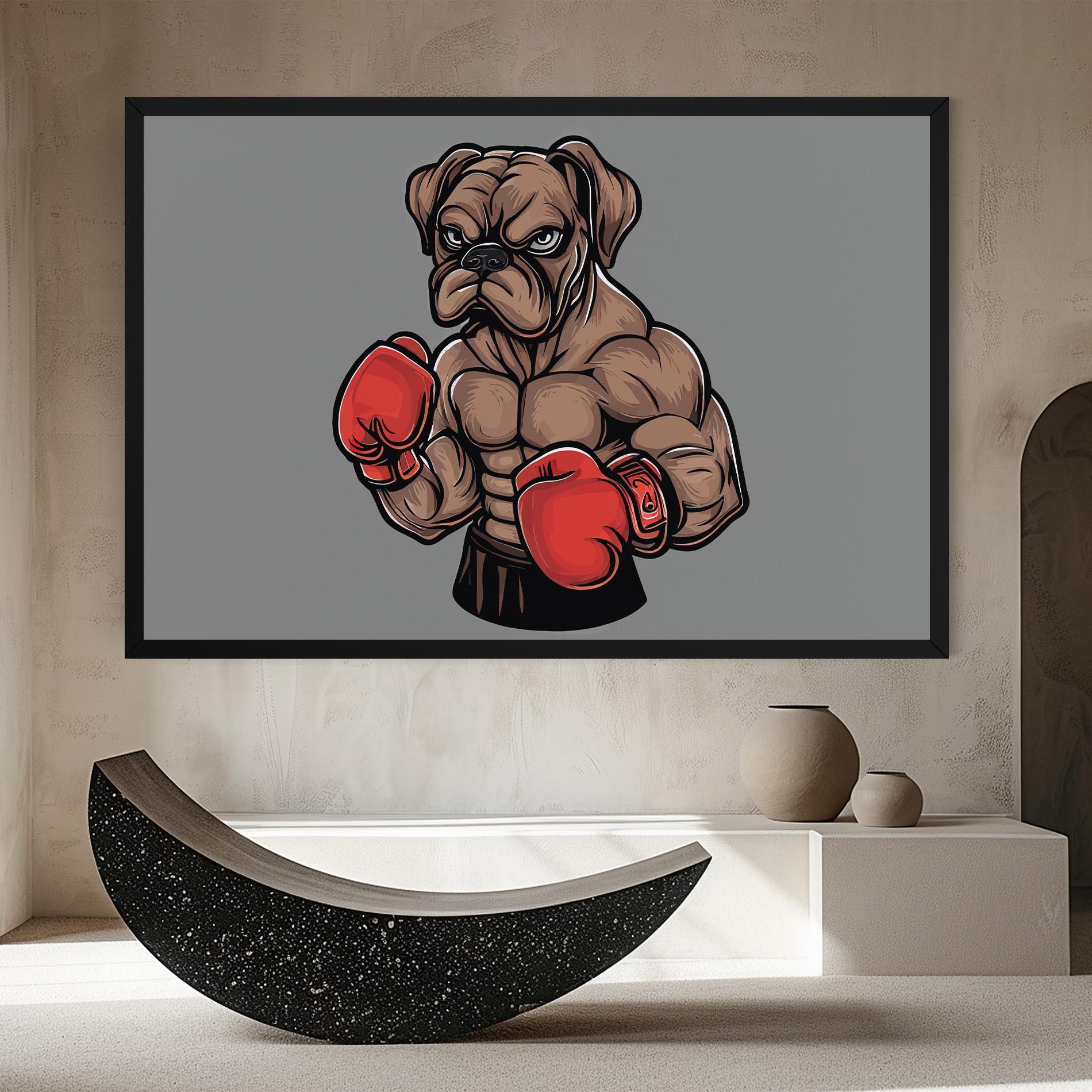 Картина на платно Boxer Dog mockup 8