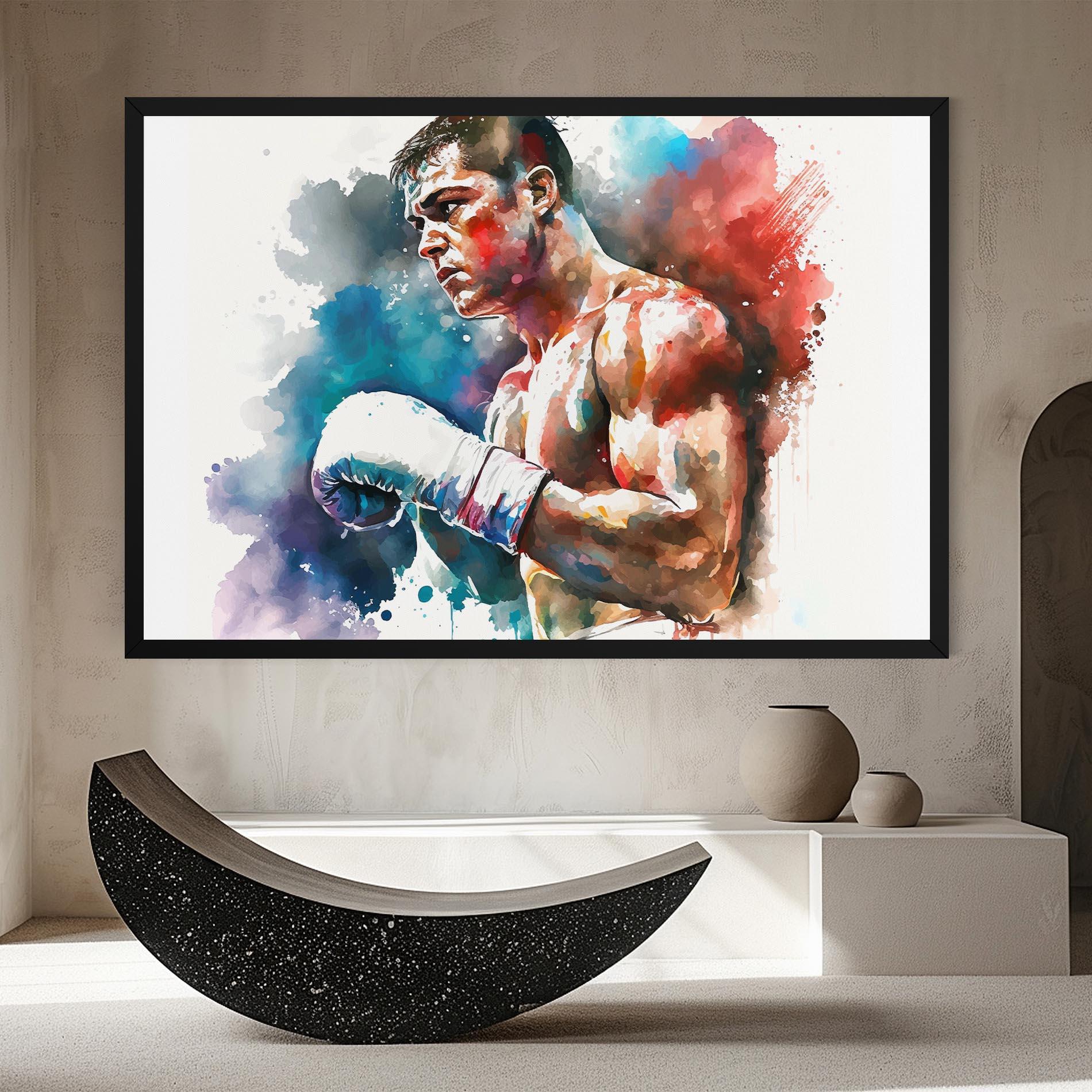 Картина на платно Boxing Red Blue mockup 8