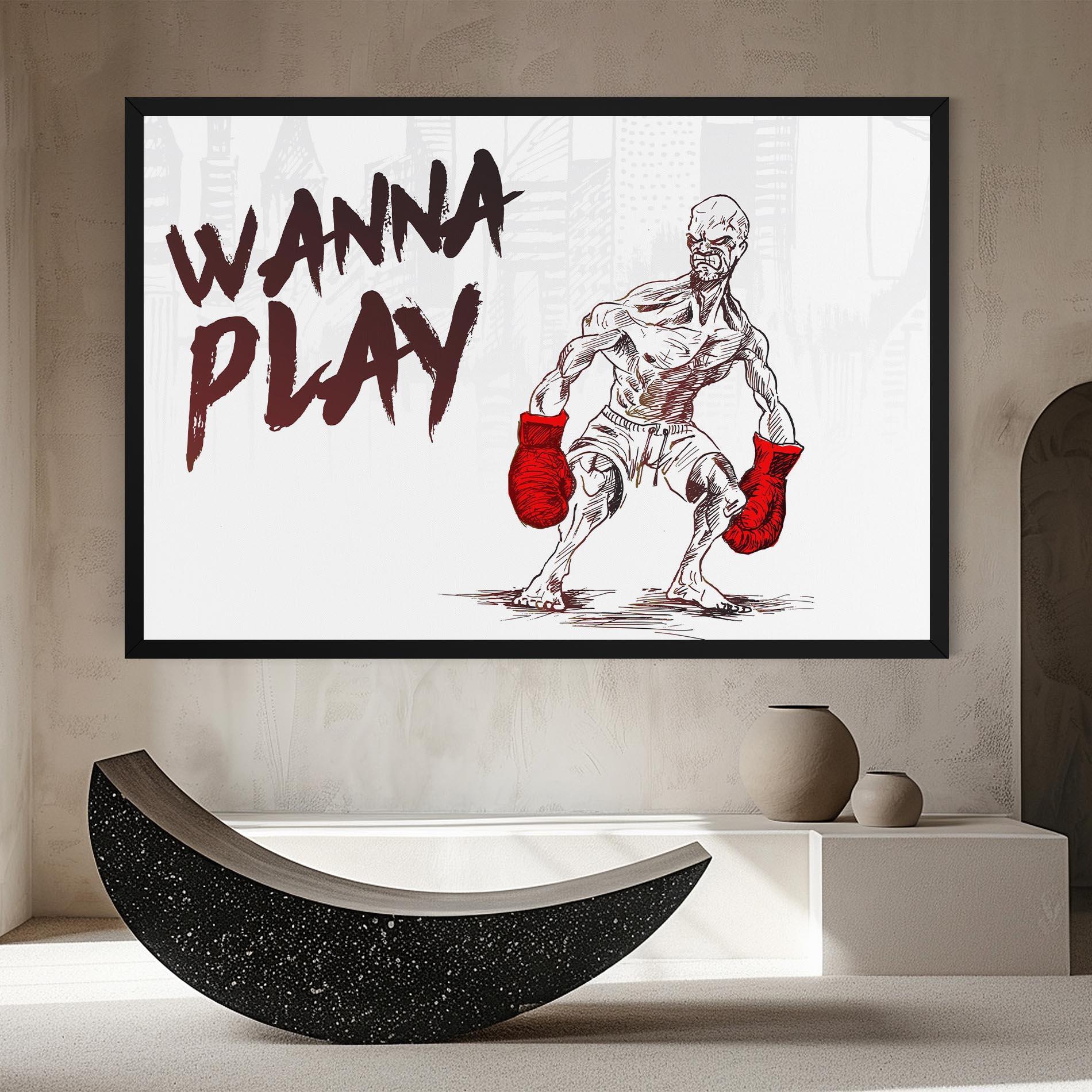 Картина на платно Wanna Play Box mockup 8