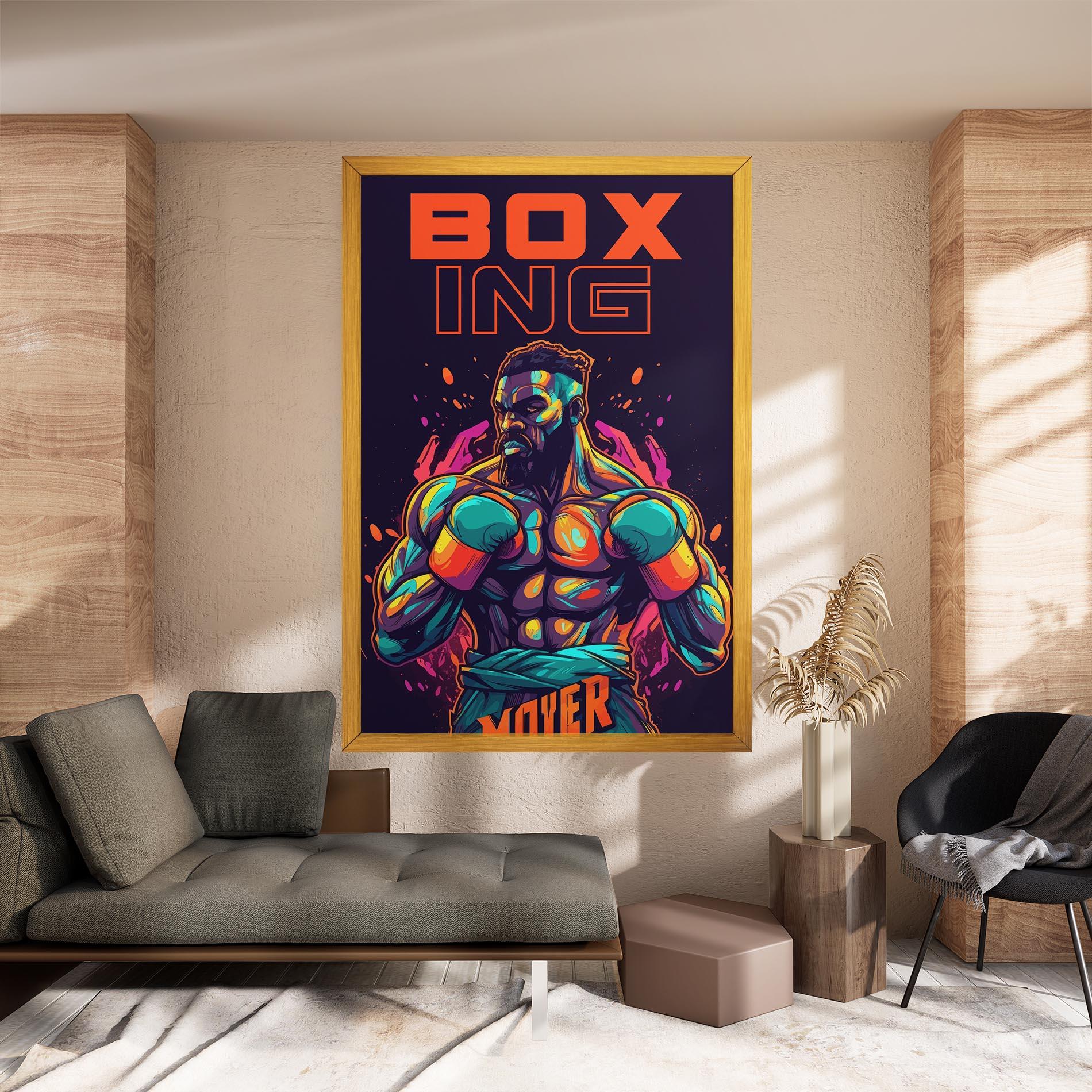 Картина на платно Box Ing mockup 8