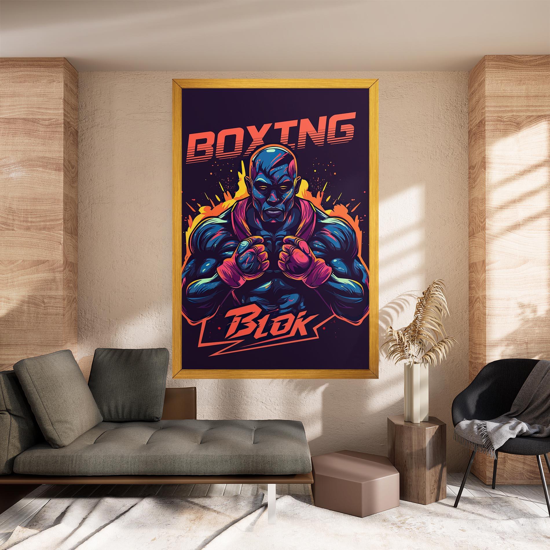Картина на платно Boxing Blok mockup 8