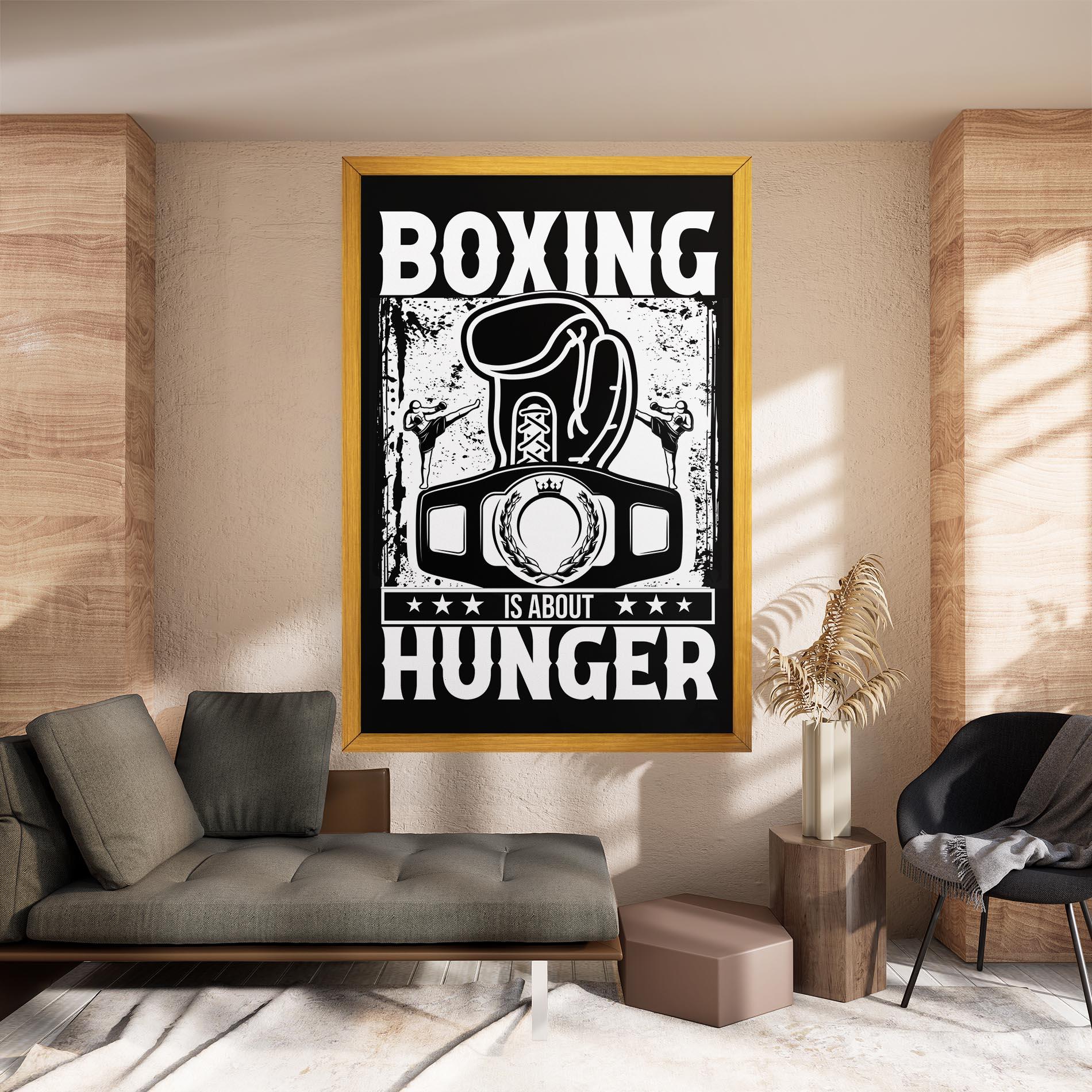 Картина на платно Boxing Hunger mockup 8