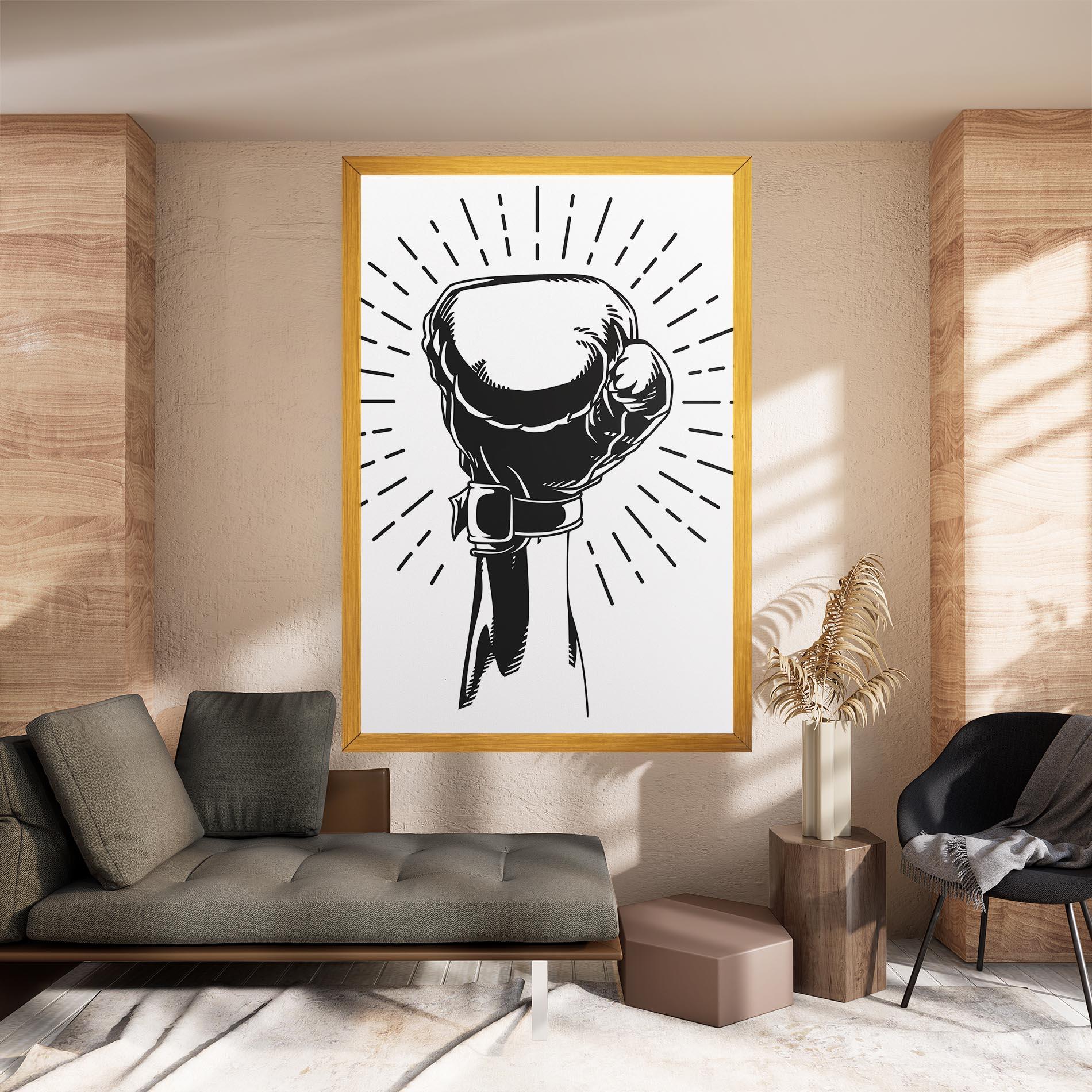 Картина на платно White Hand Boxing mockup 8