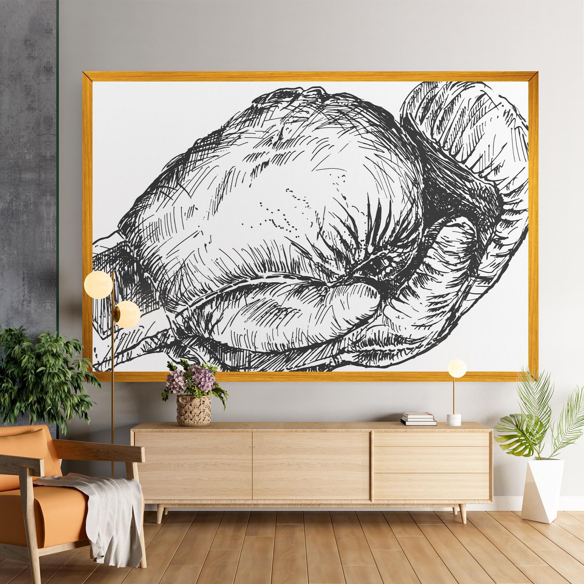 Картина на платно Grey Line Glove mockup 9