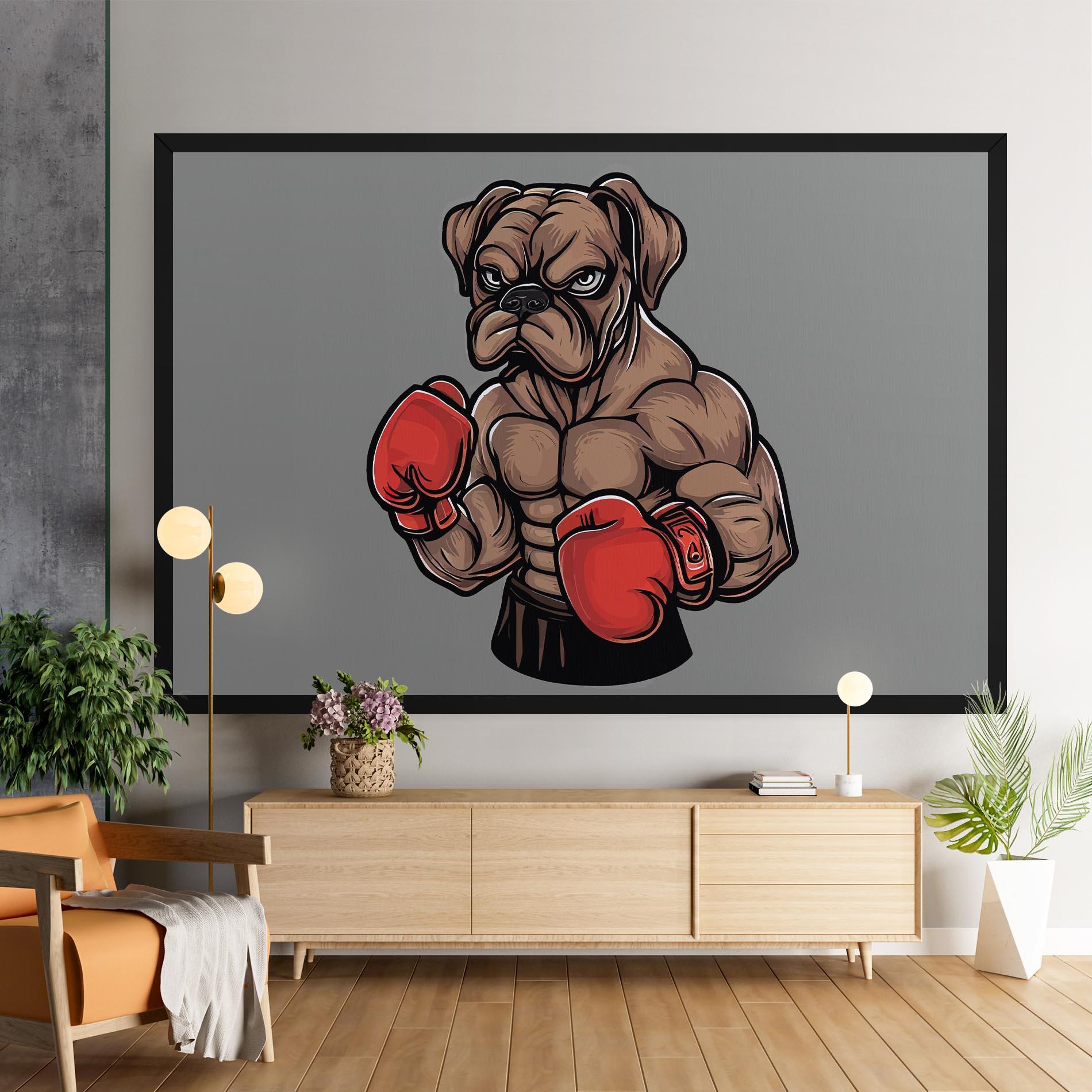 Картина на платно Boxer Dog mockup 9