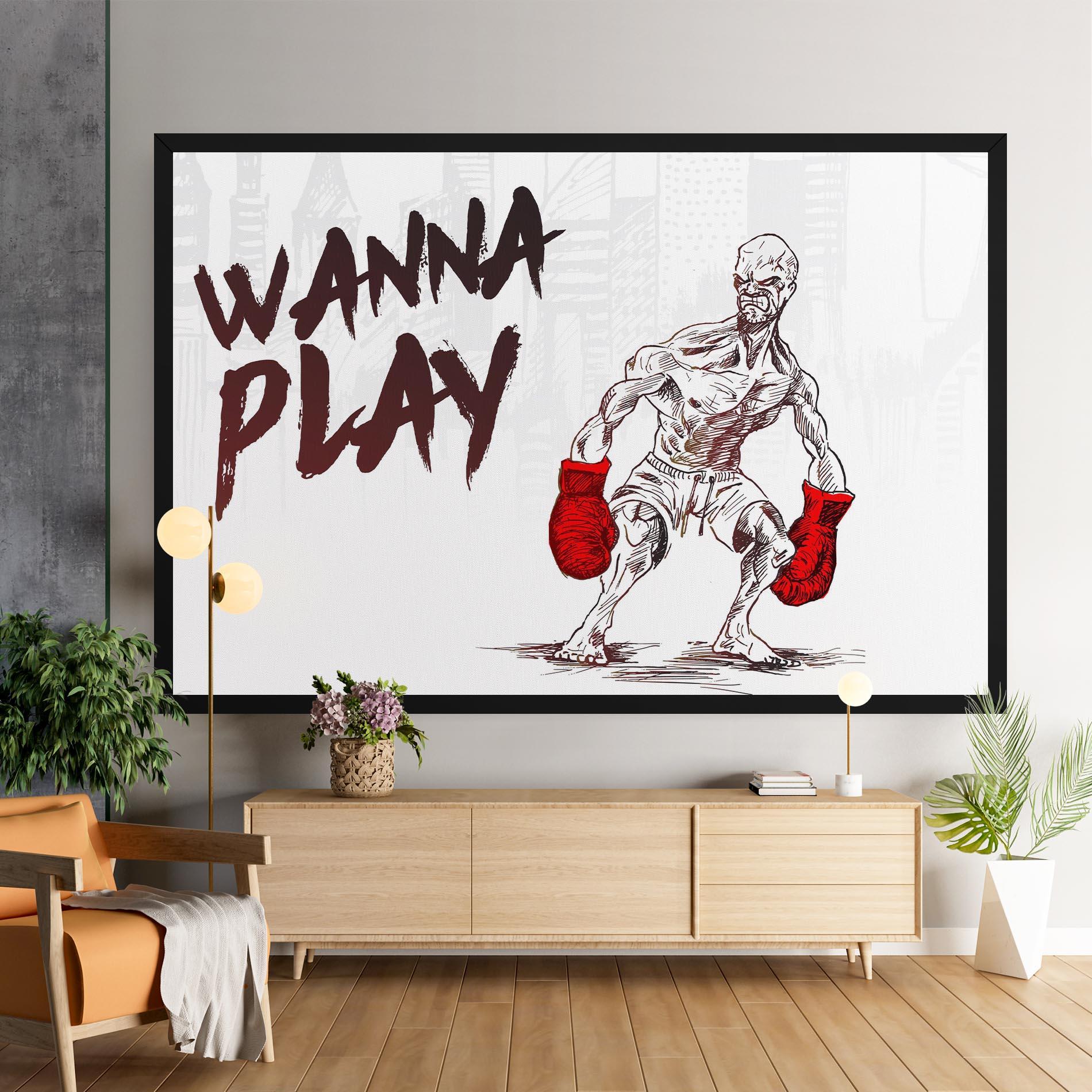 Картина на платно Wanna Play Box mockup 9