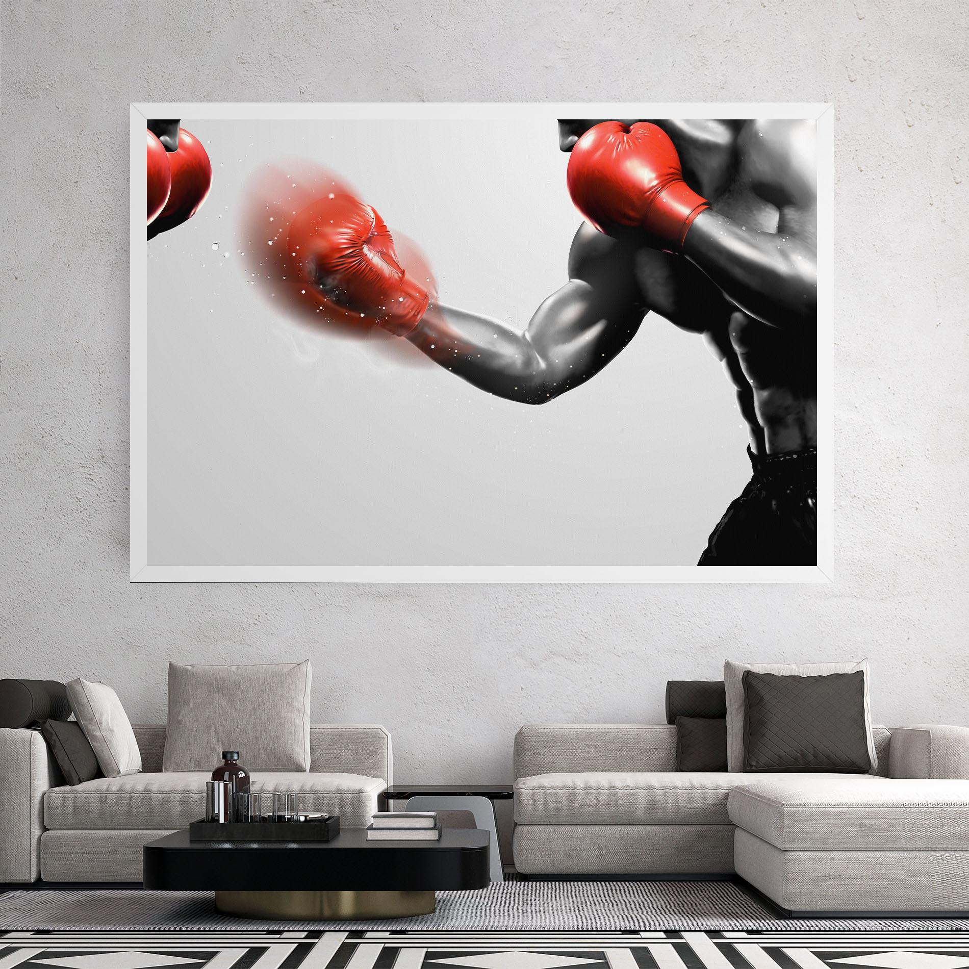 Картина на платно Red Smoke Box mockup 2