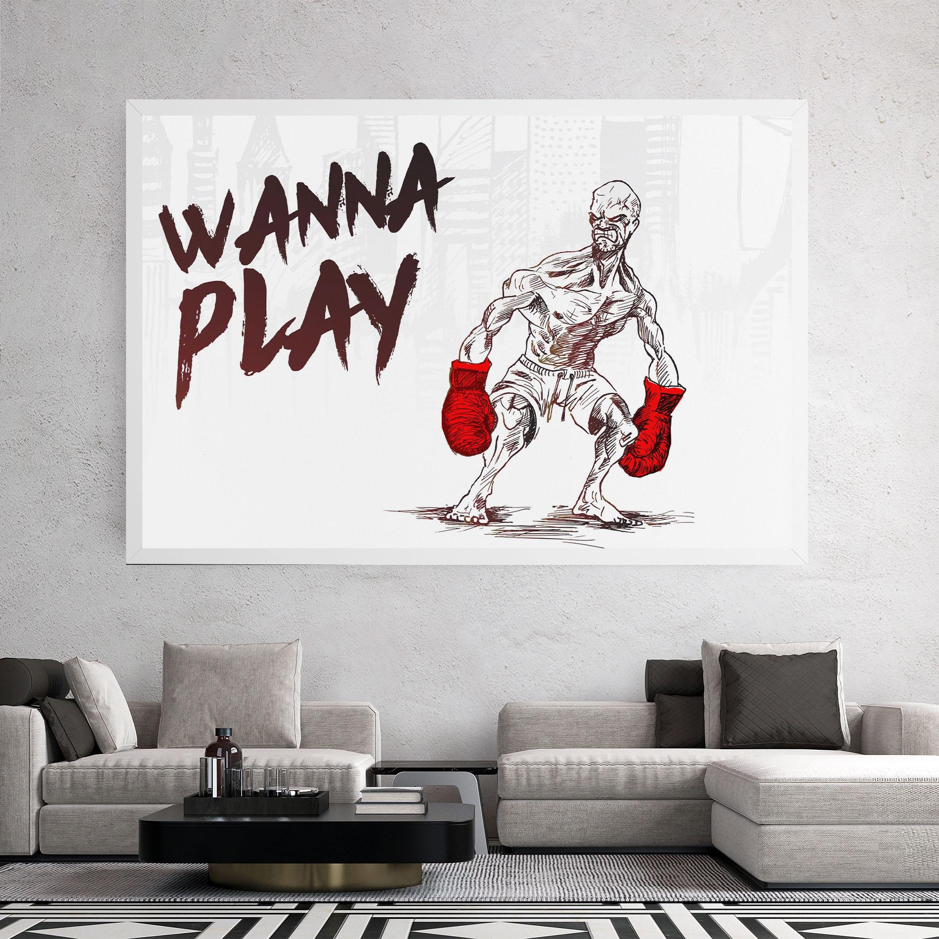Картина на платно Wanna Play Box mockup 2