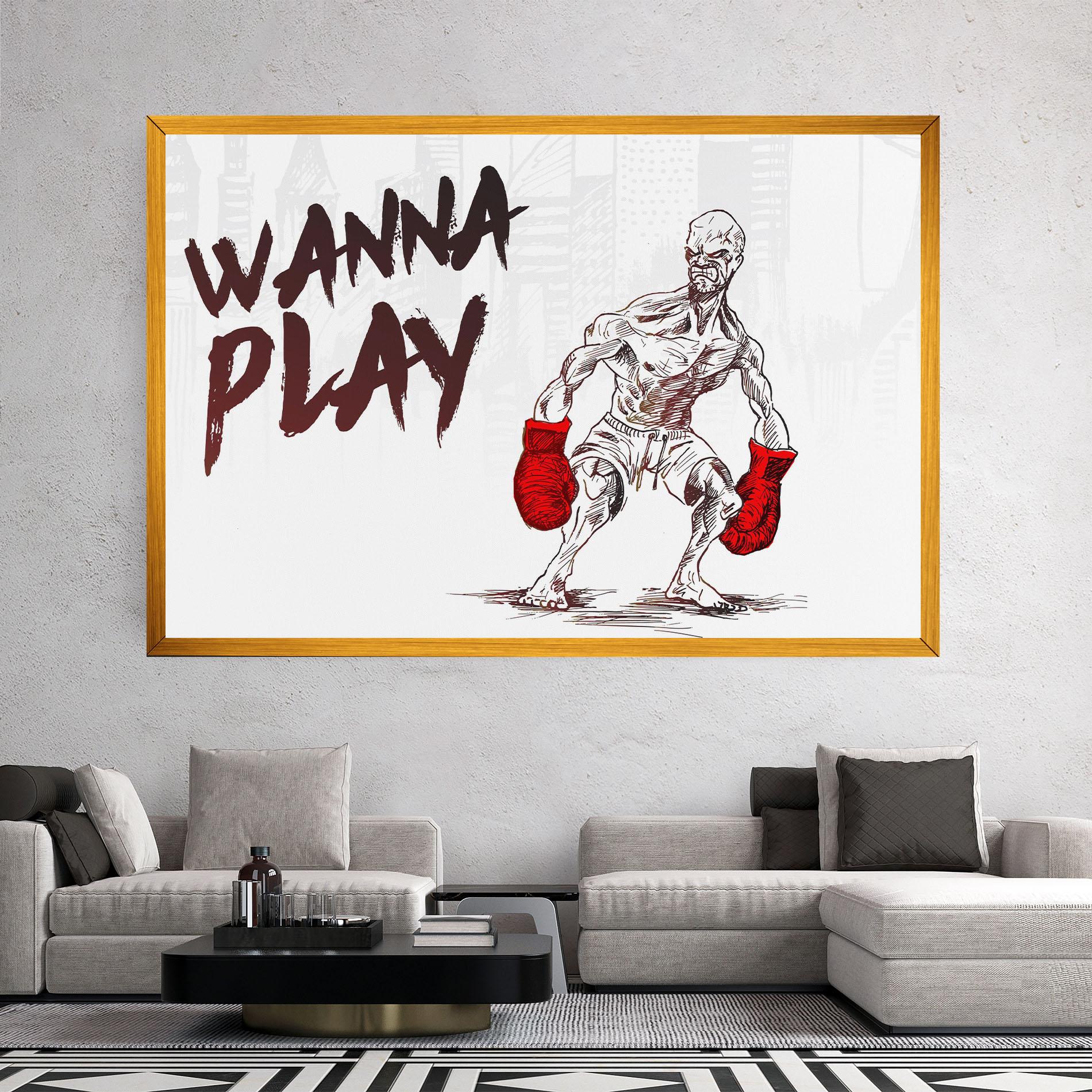Картина на платно Wanna Play Box mockup 2