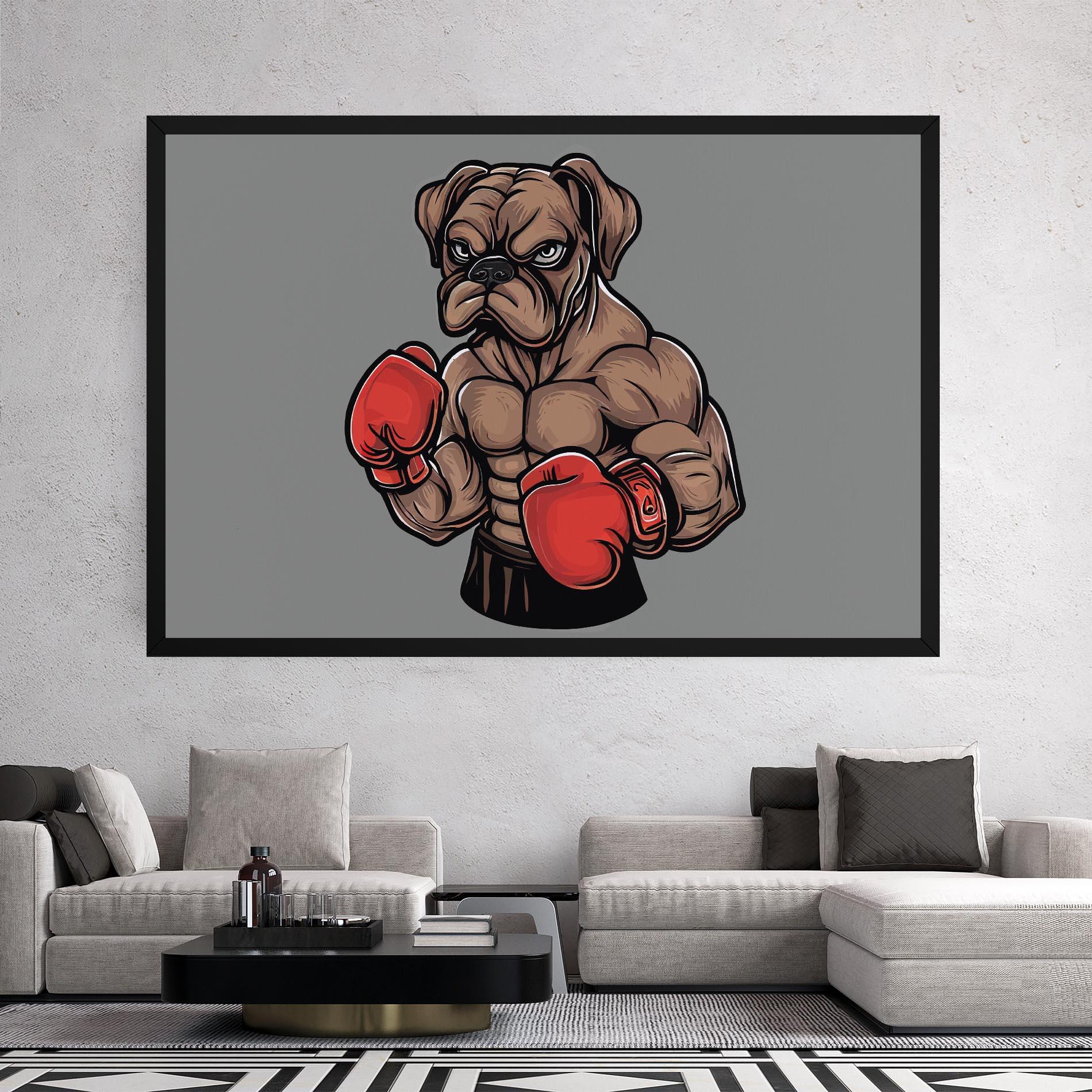 Картина на платно Boxer Dog mockup 2