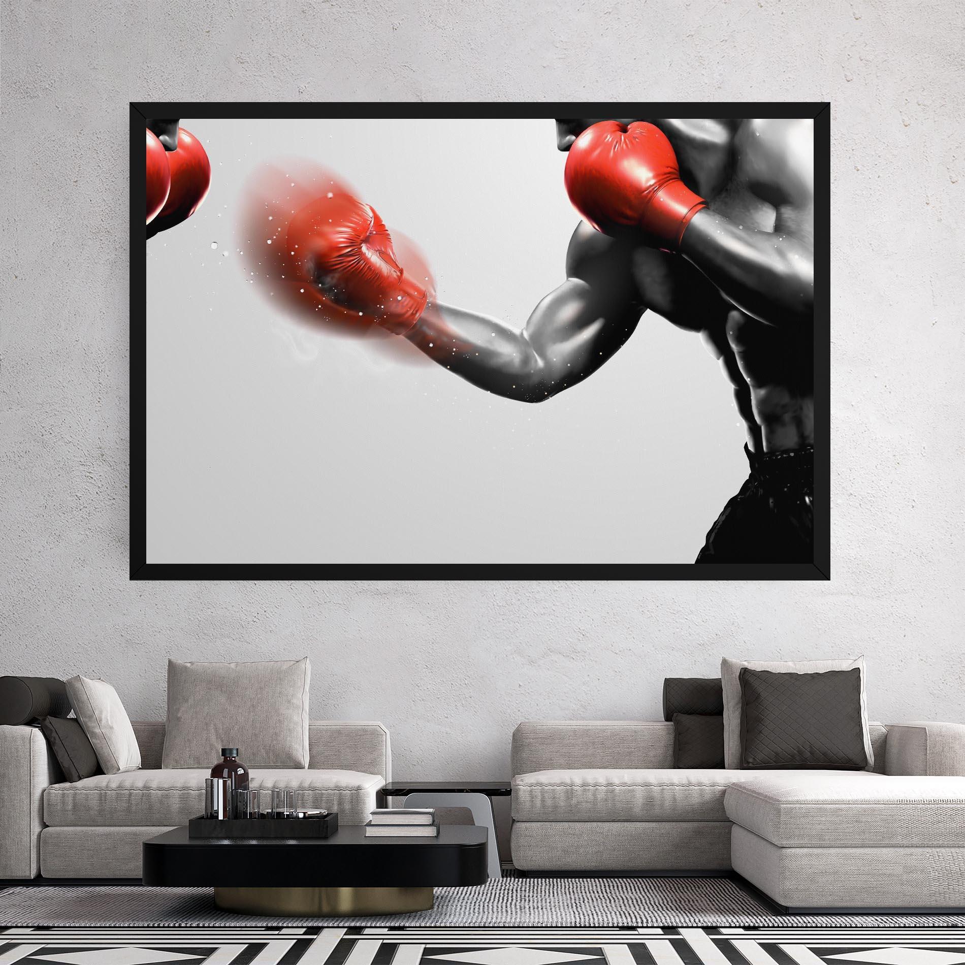 Картина на платно Red Smoke Box mockup 2