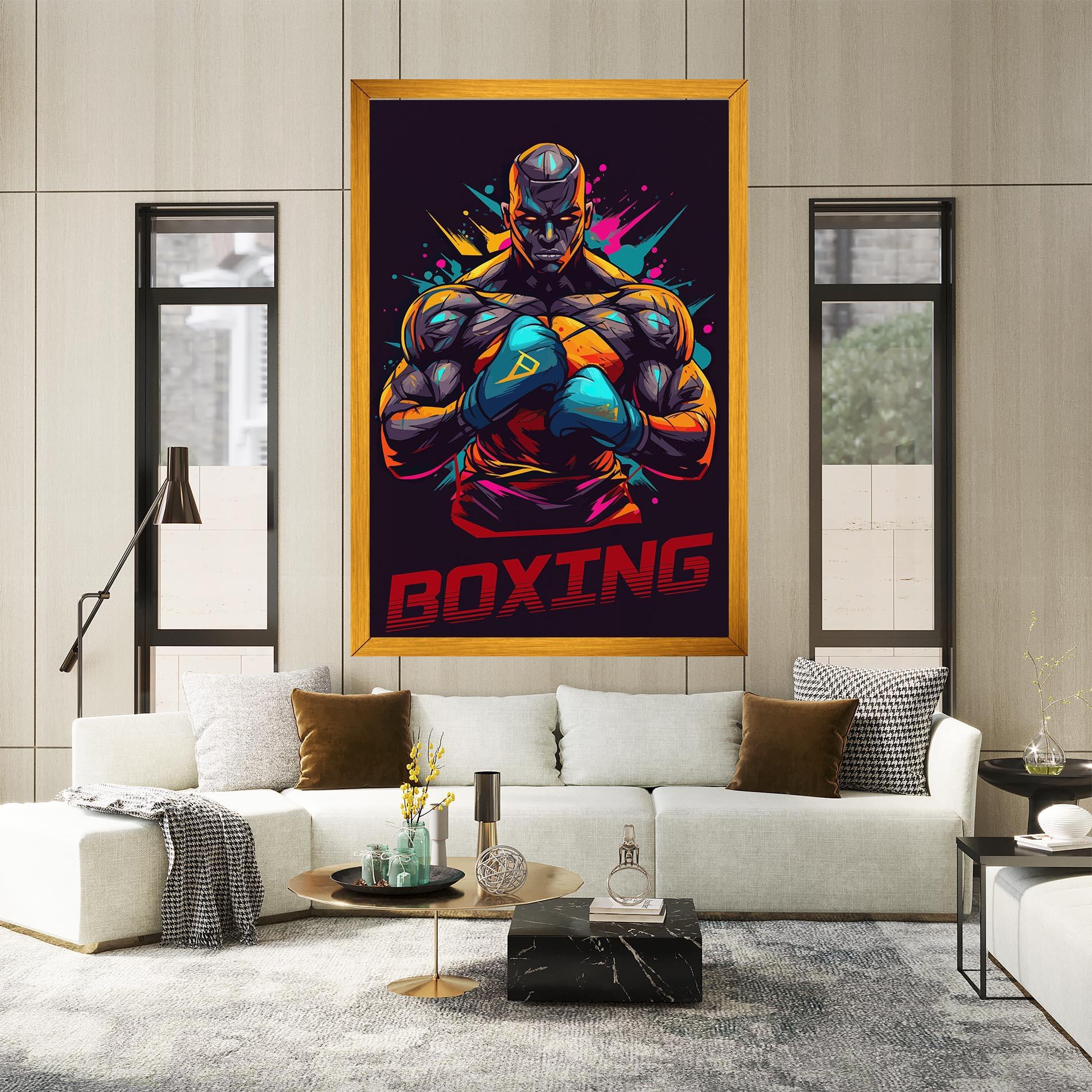 Картина на платно Boxing Strong mockup 2