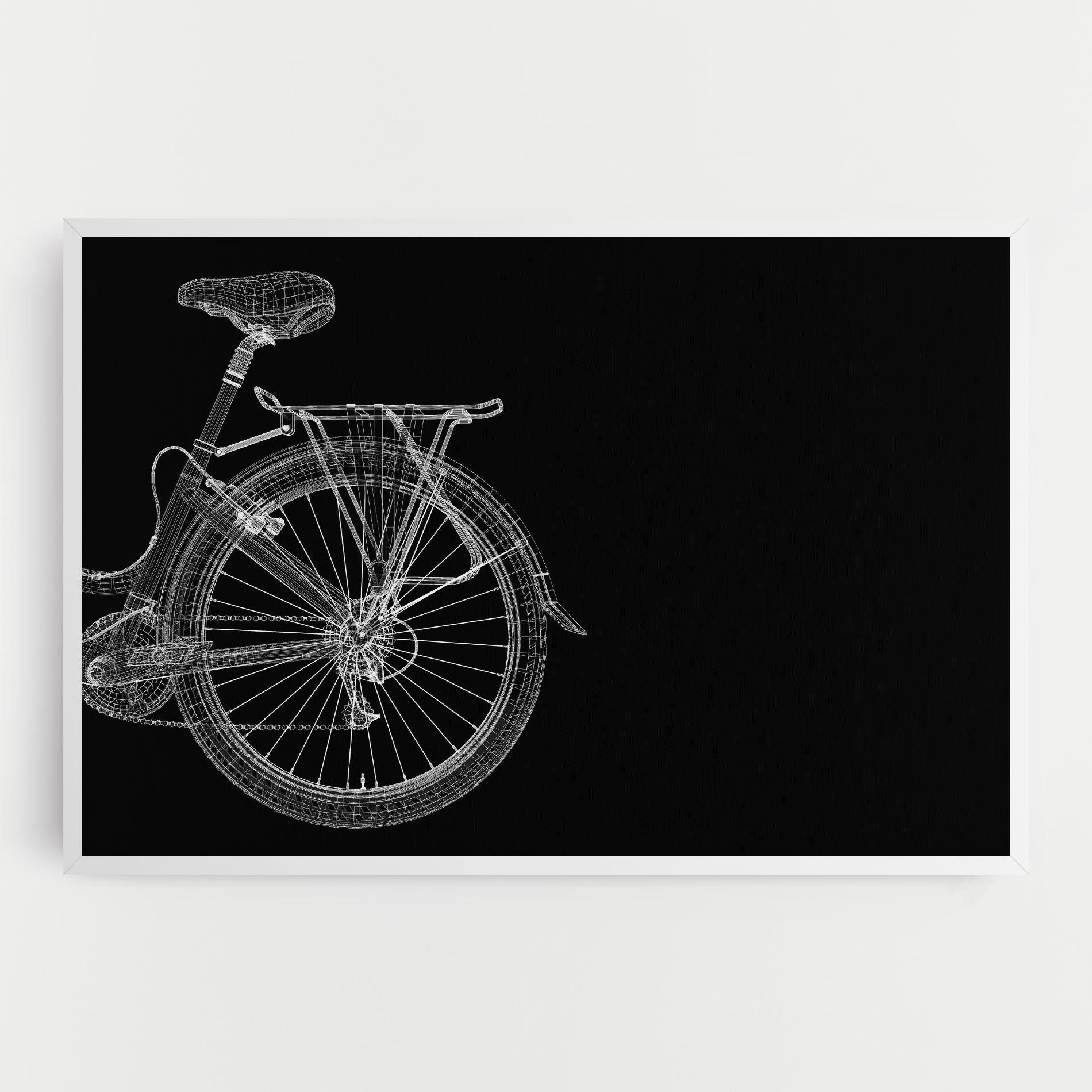 3d Wire Model Bike mockup 0