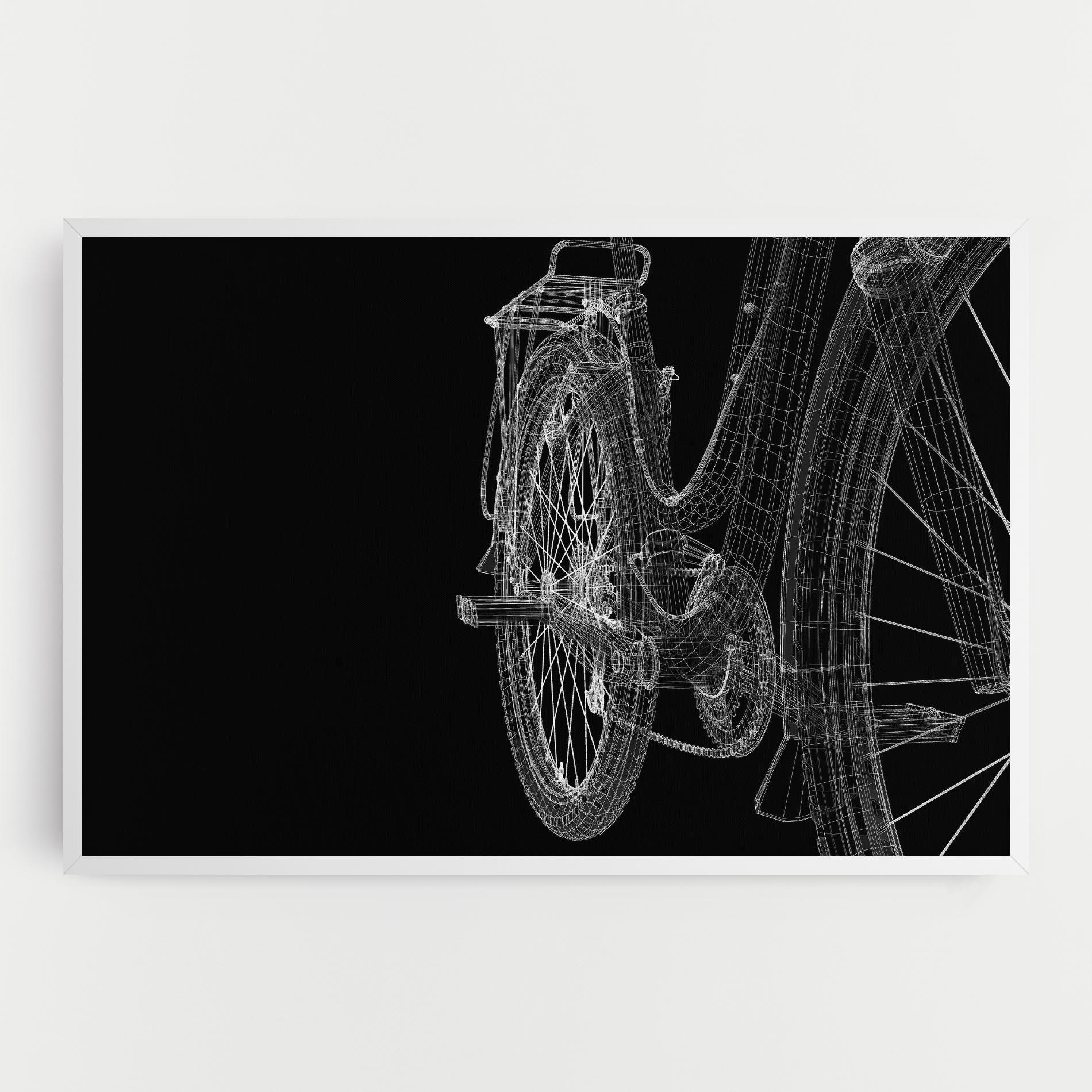 Картина на платно Bike Wire Model 3d mockup 0