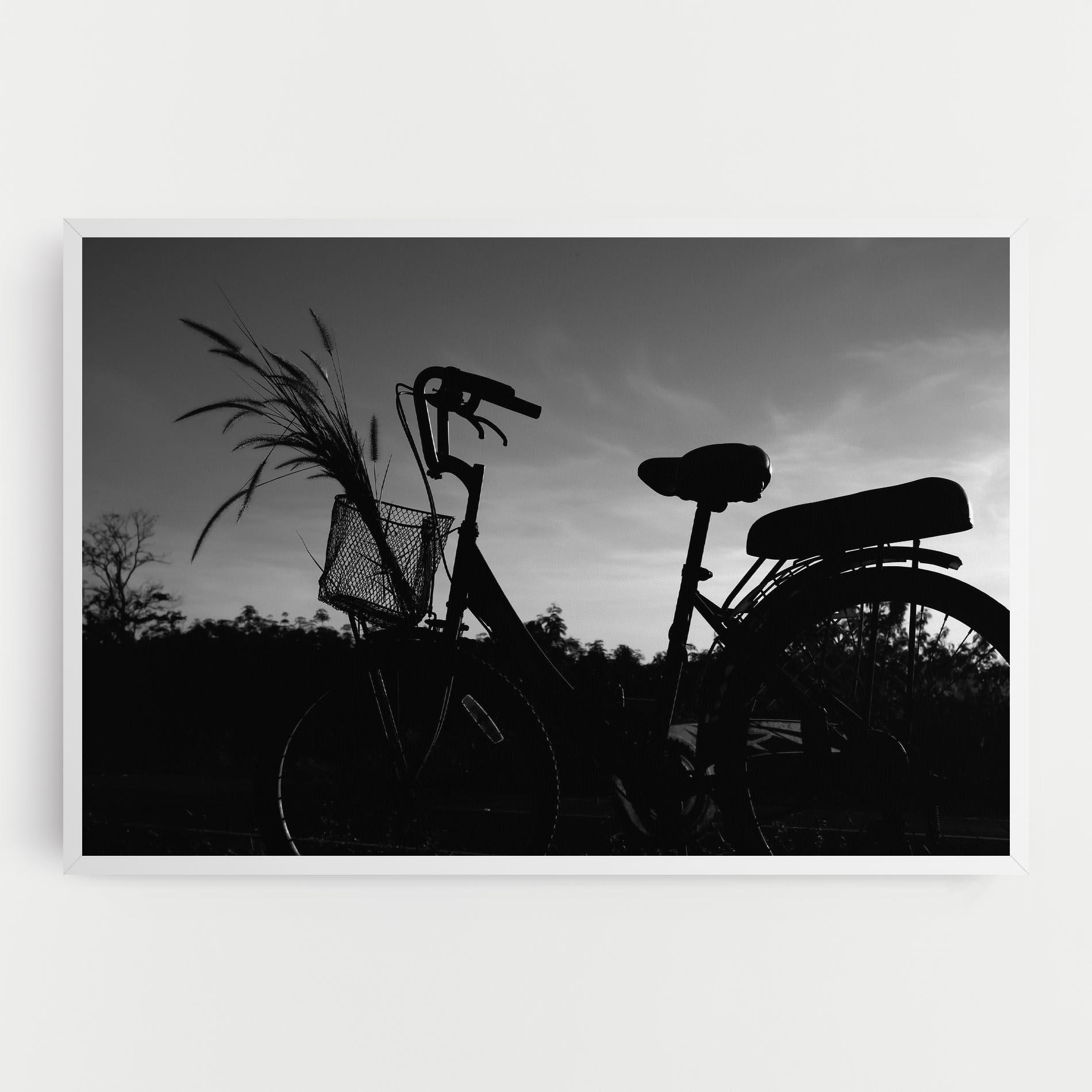 Картина на платно Black Bike Shilouette mockup 0