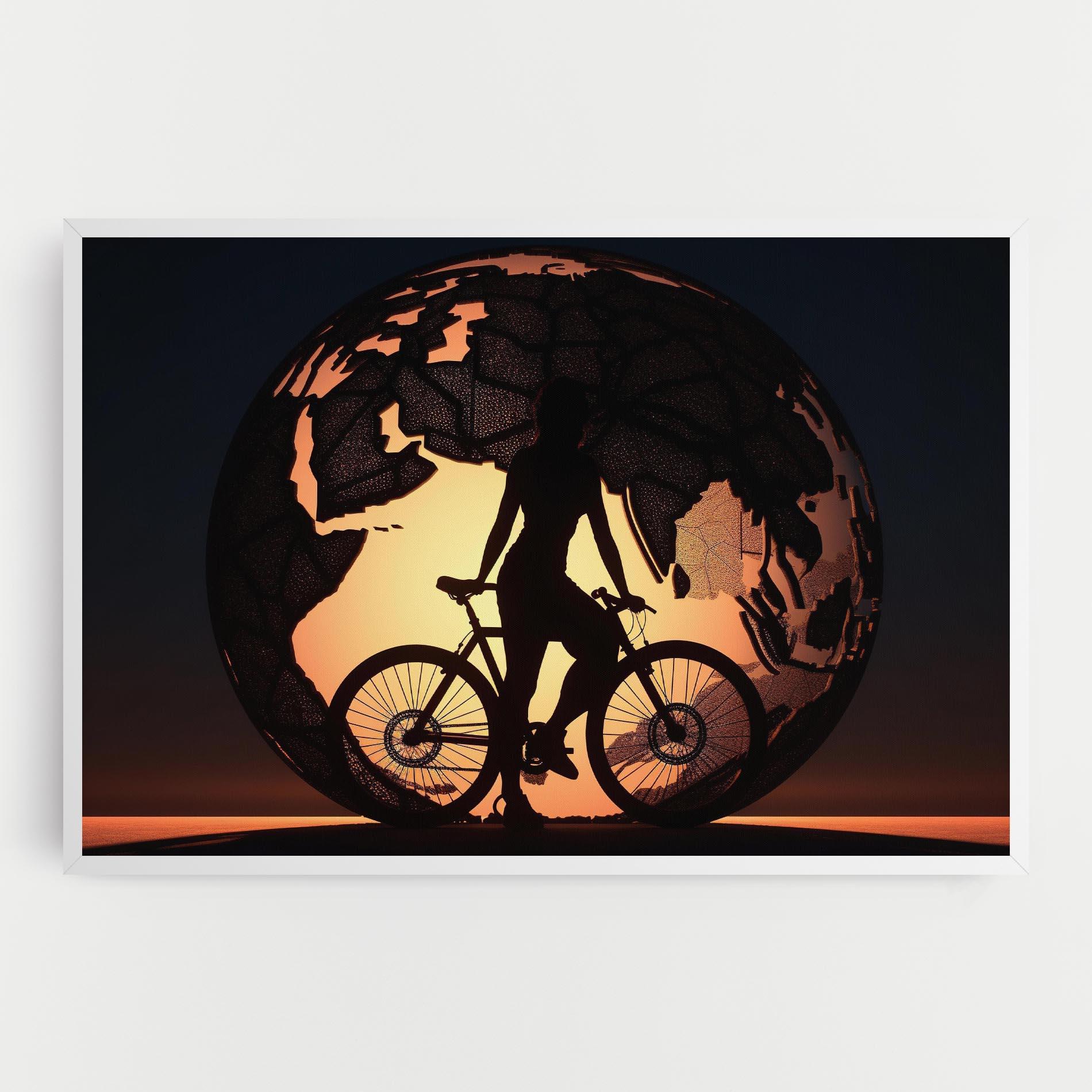Картина на платно Globe Riding World mockup 0