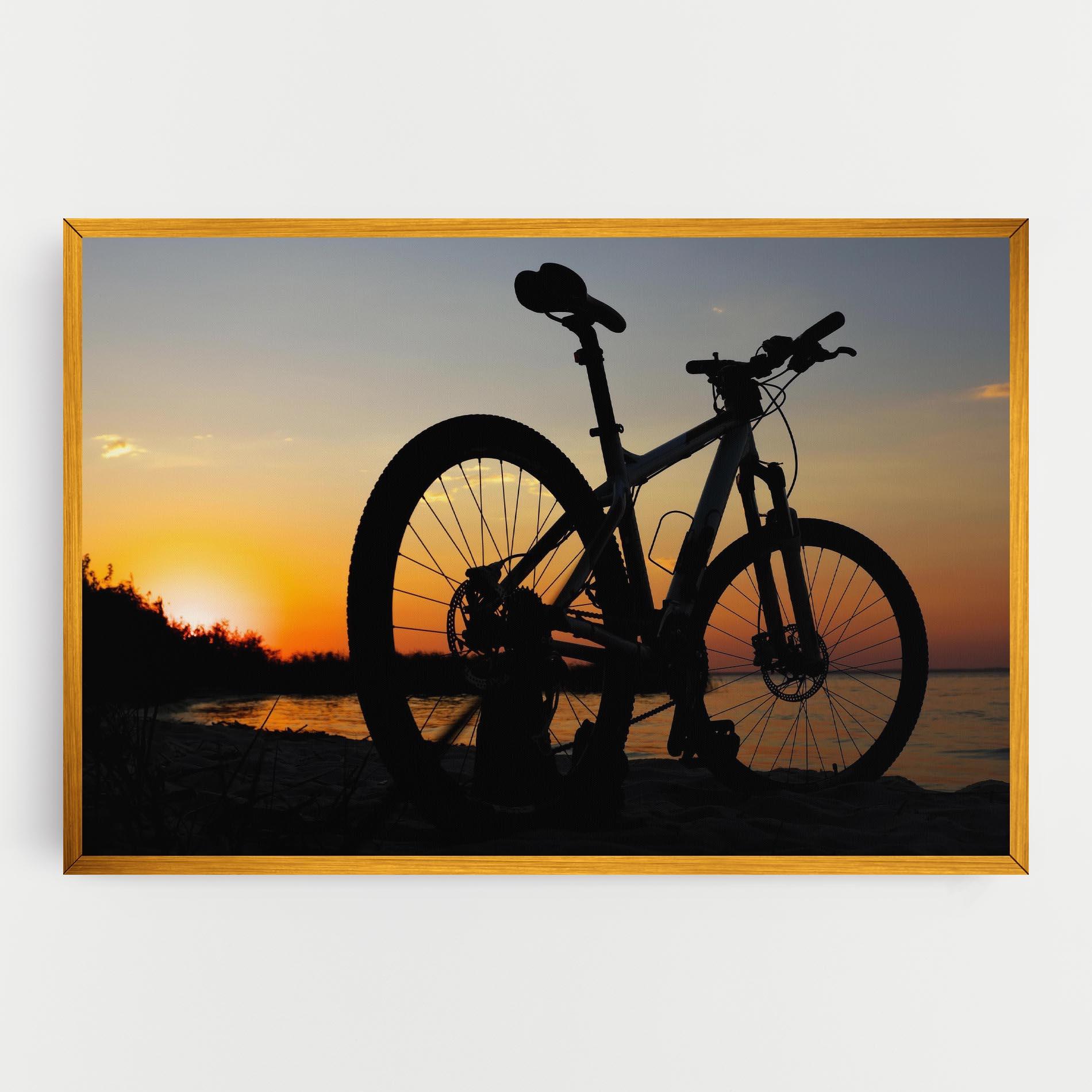 Картина на платно Beach Bike Silhouette mockup 0