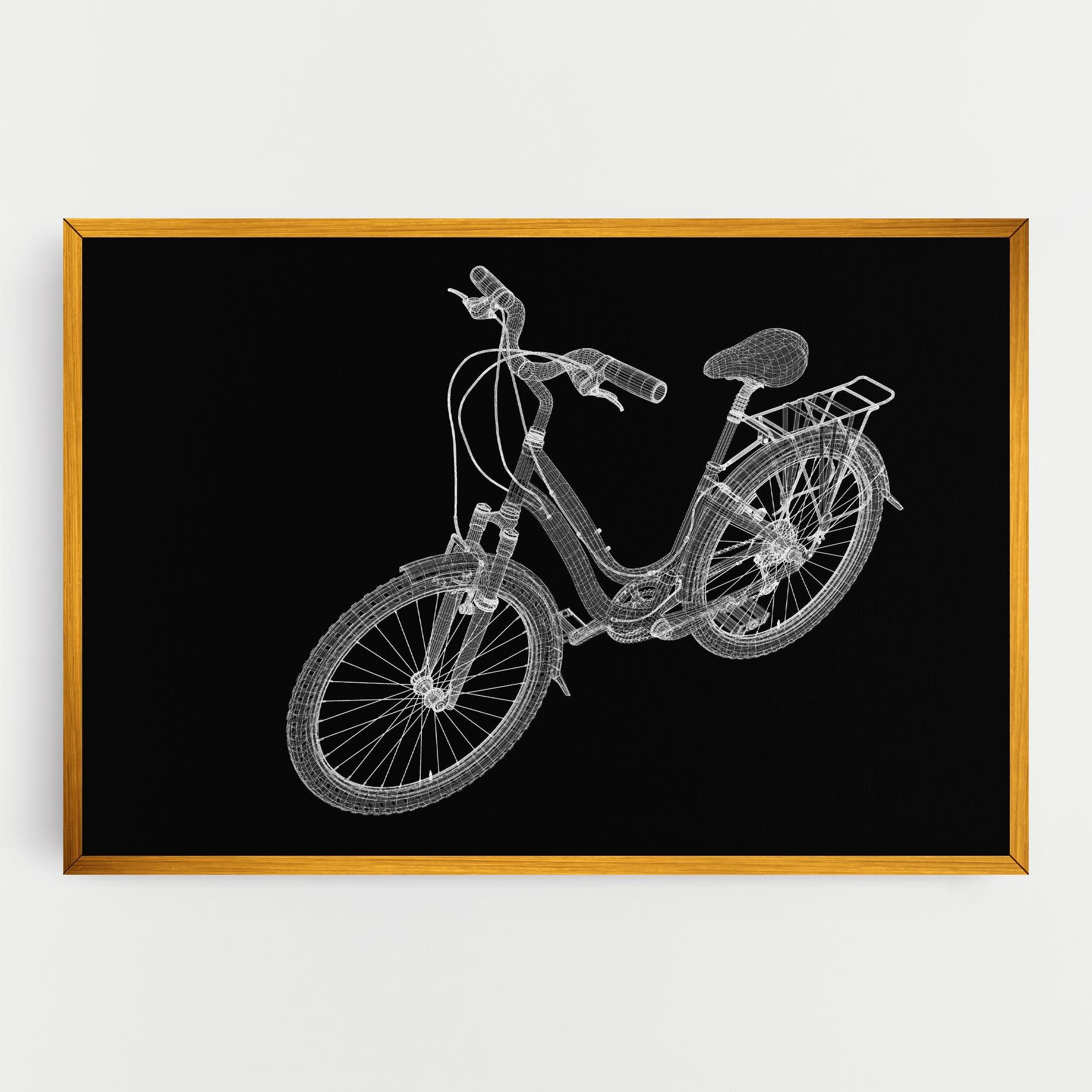 Bicycle 3d Model mockup 0