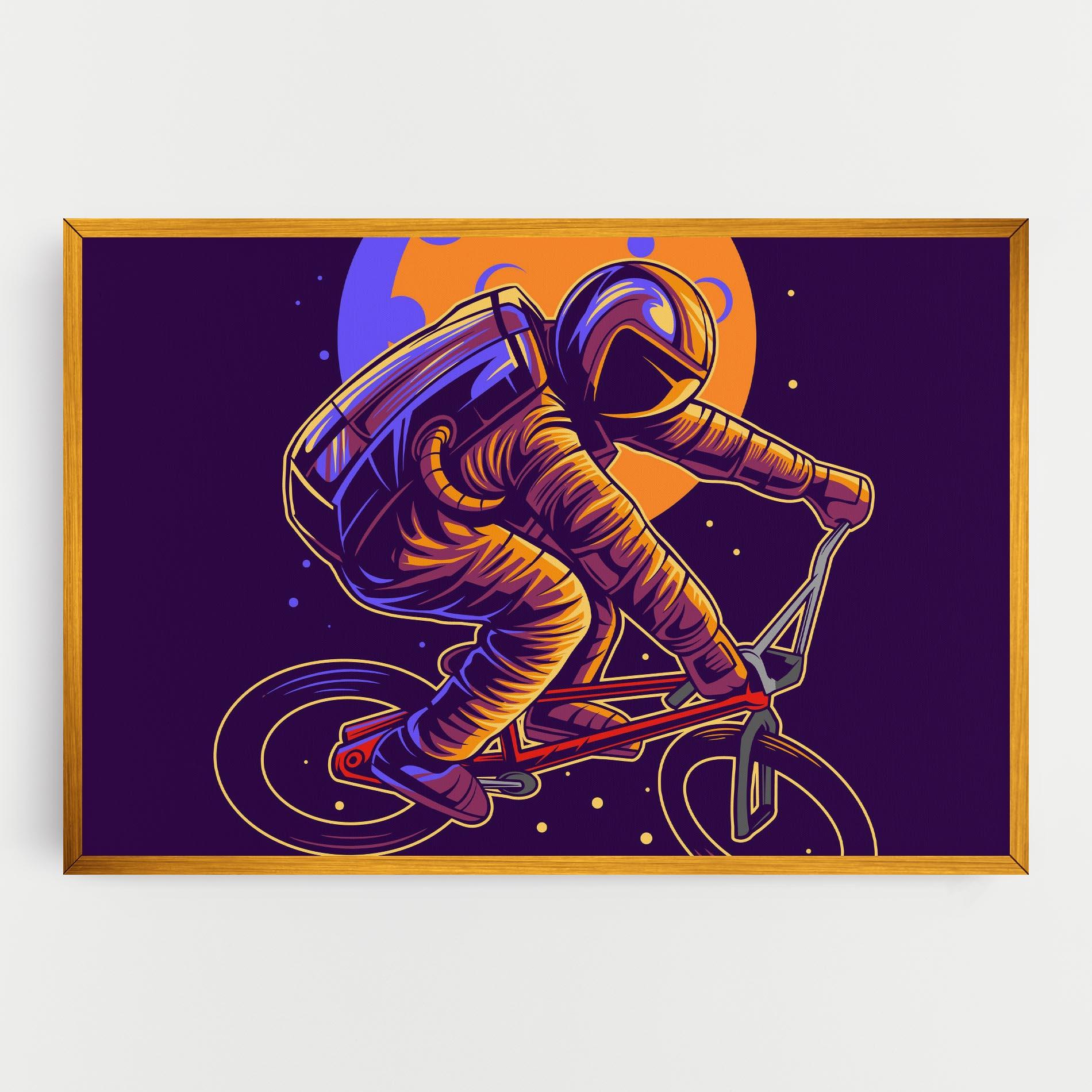 Картина на платно Moon Bike mockup 0