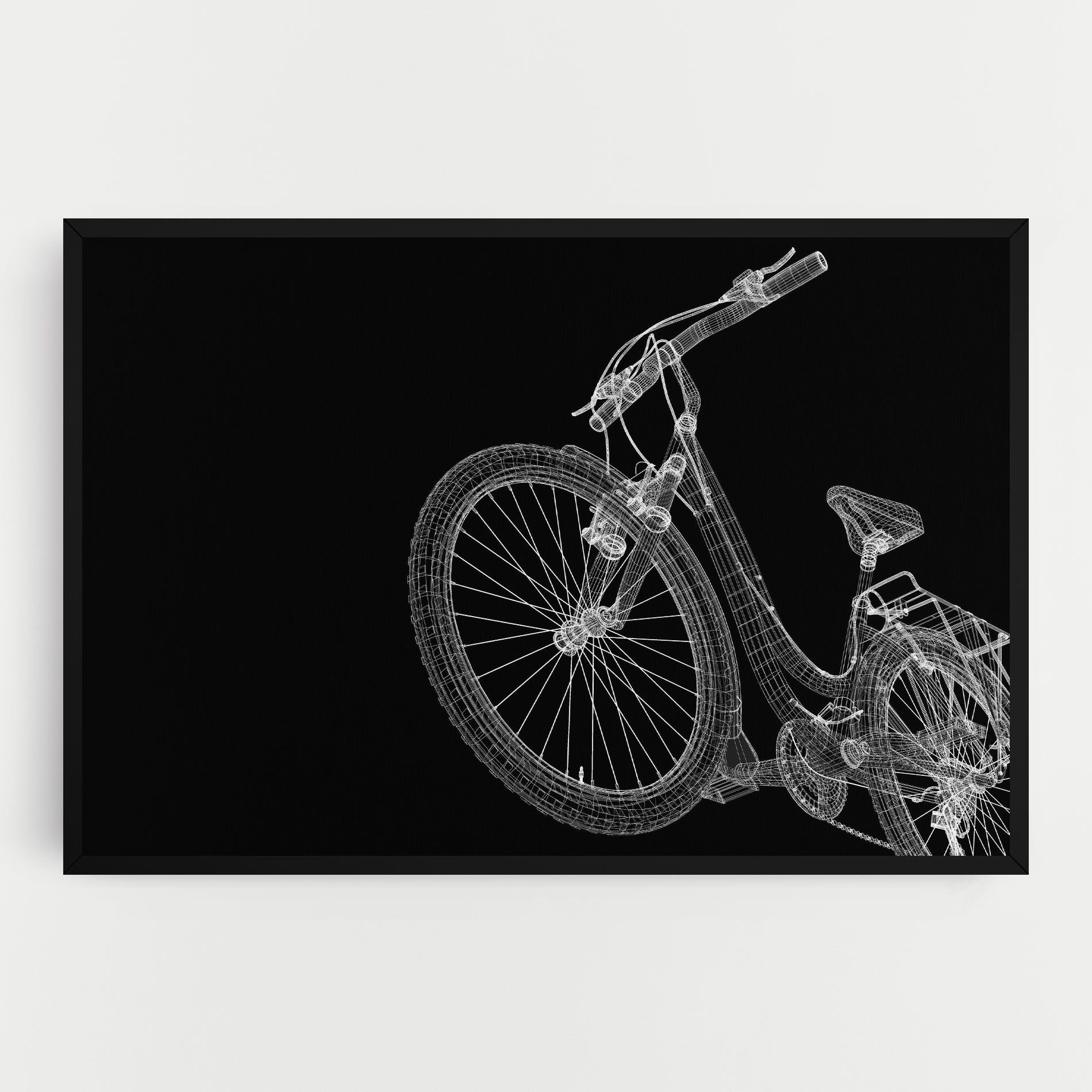 3d Bike Model On Black mockup 0