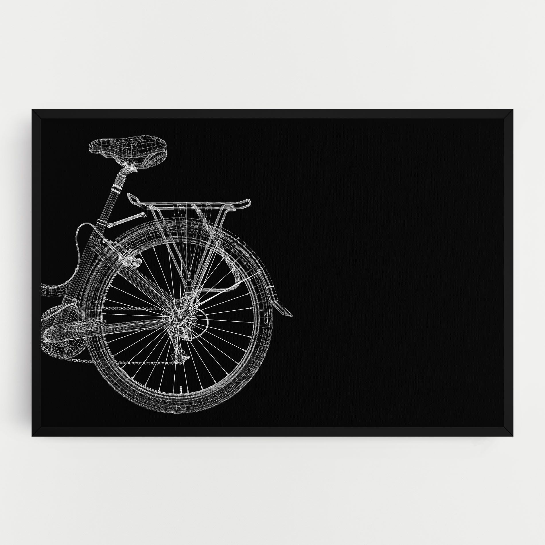 3d Wire Model Bike mockup 0